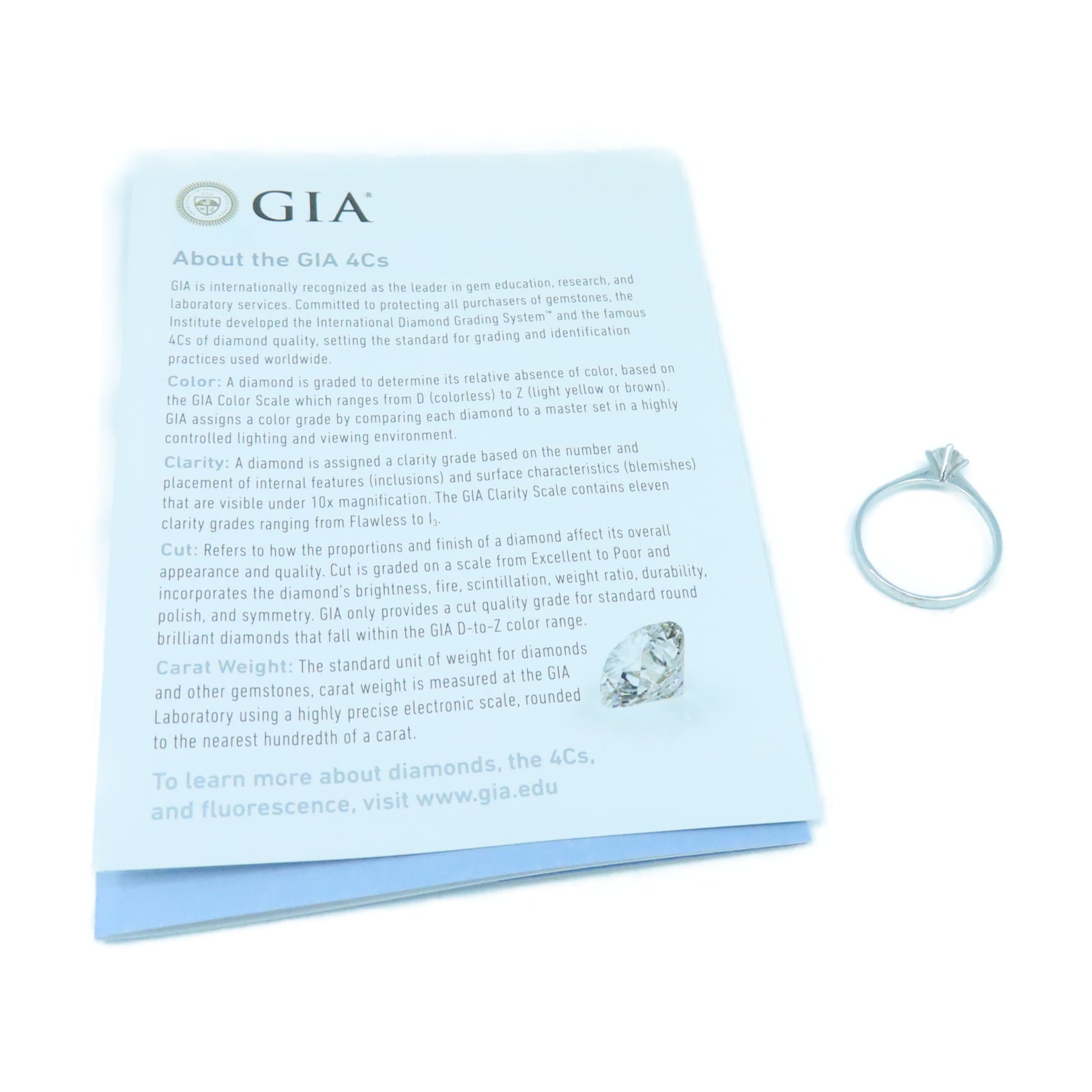 JEWELRY 【激減優惠】18K白金Ring 0.46ct鑽石戒指US#8.5
