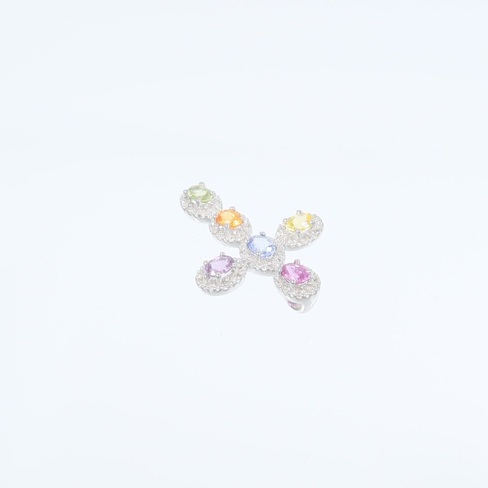 JEWELRY 18K白金Color Stone Pendant彩色寶石吊墜