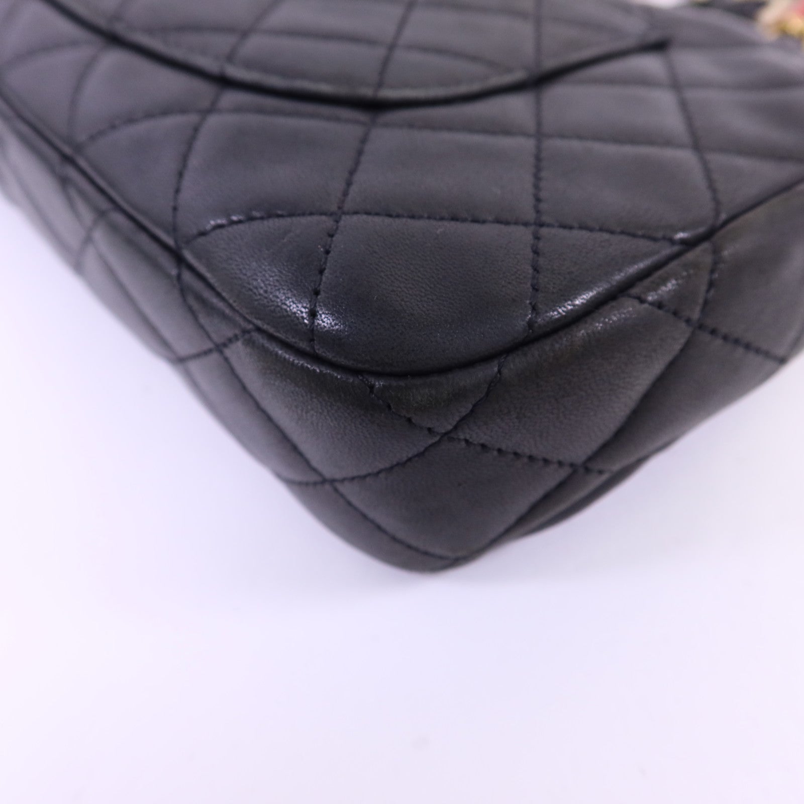 CHANEL 牛皮皮革Chain Shoulder Bag金扣鏈帶肩背袋