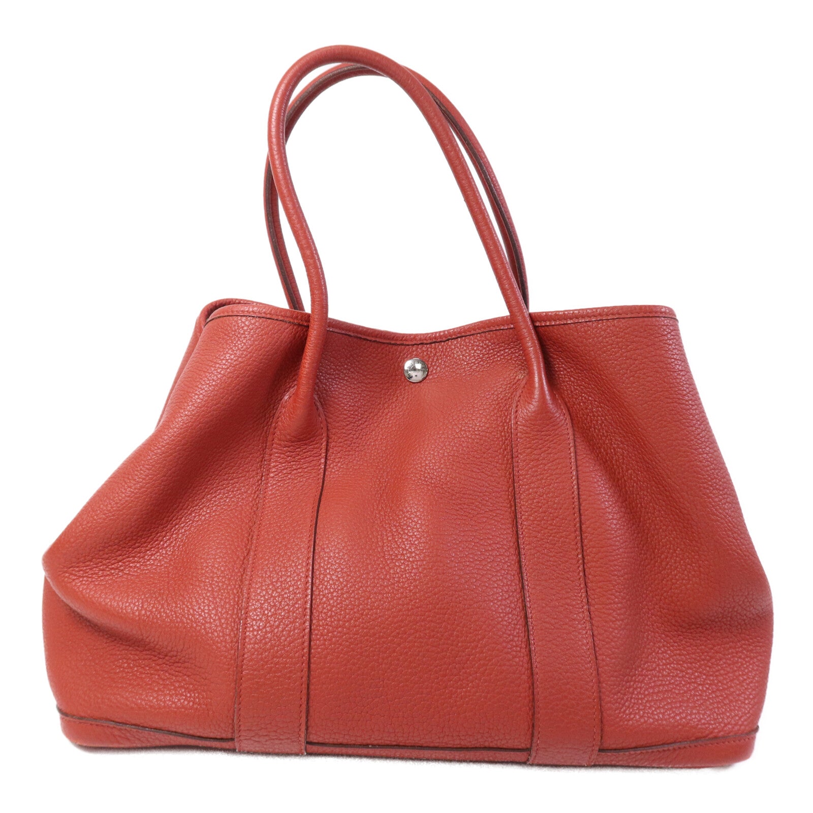 HERMES 【激減優惠】Negonda皮革Garden Party PM銀扣手挽袋Potiron