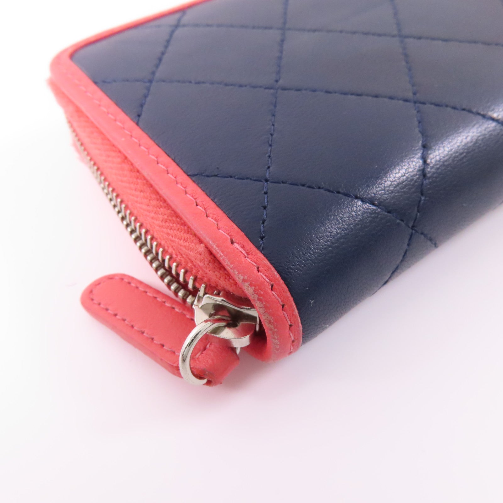 CHANEL 牛皮皮革Wallet銀扣錢包