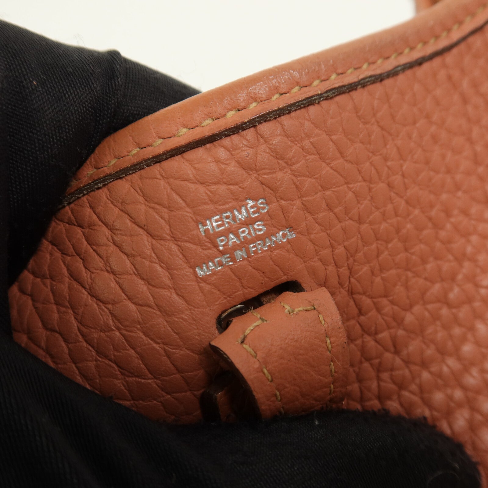 HERMES Clemence皮革Evelyne TPM肩背袋Rose Tea
