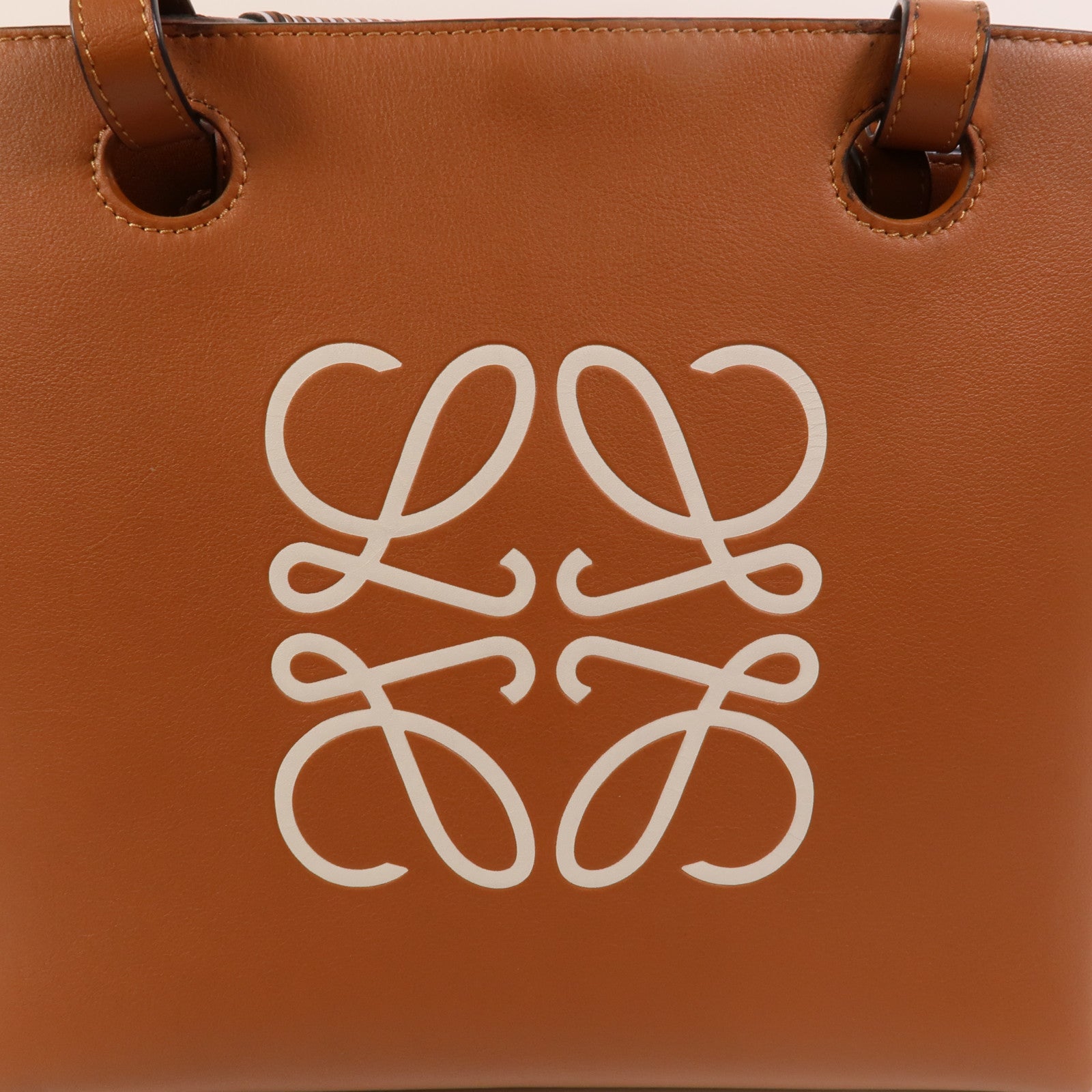 LOEWE 牛皮皮革Anagram Tote Small手挽肩背兩用袋