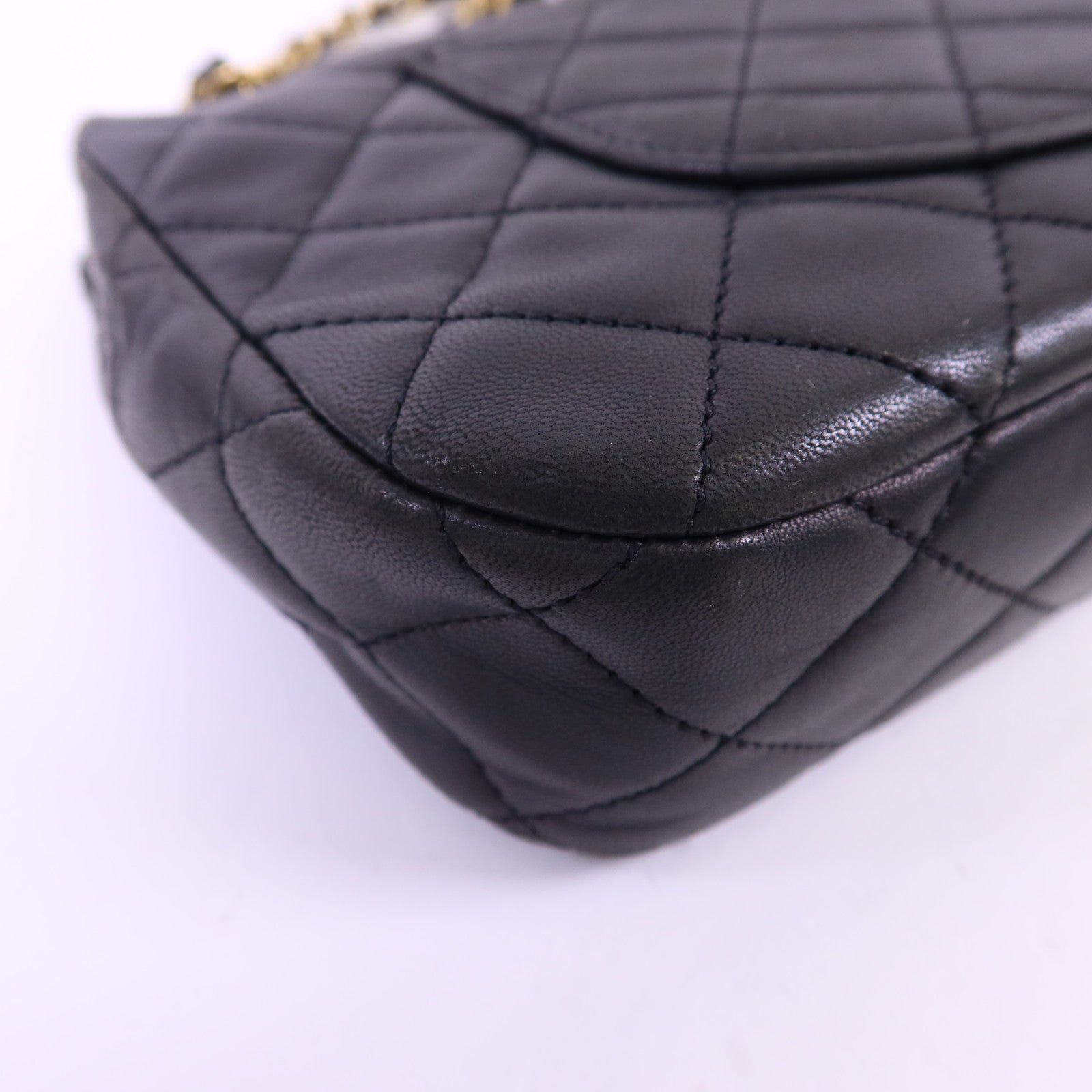 CHANEL 牛皮皮革Chain Shoulder Bag金扣鏈帶肩背袋