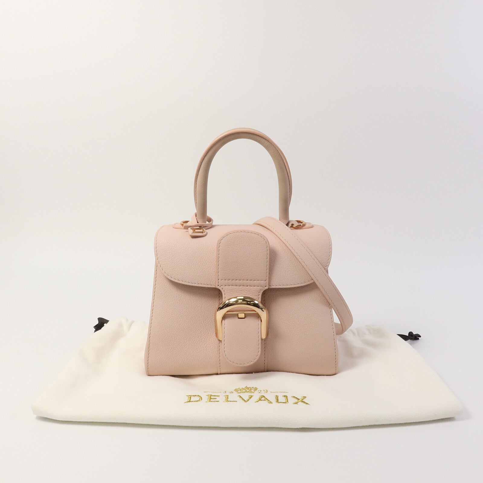 Delvaux 牛皮皮革Brillant Mini手挽肩背兩用袋