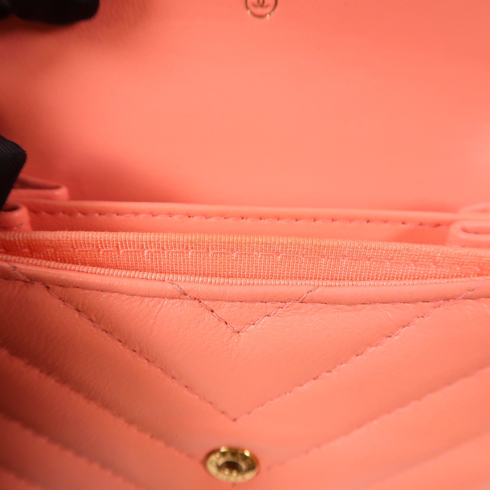 CHANEL CC GHW Card Case Calfskin Leather Pink