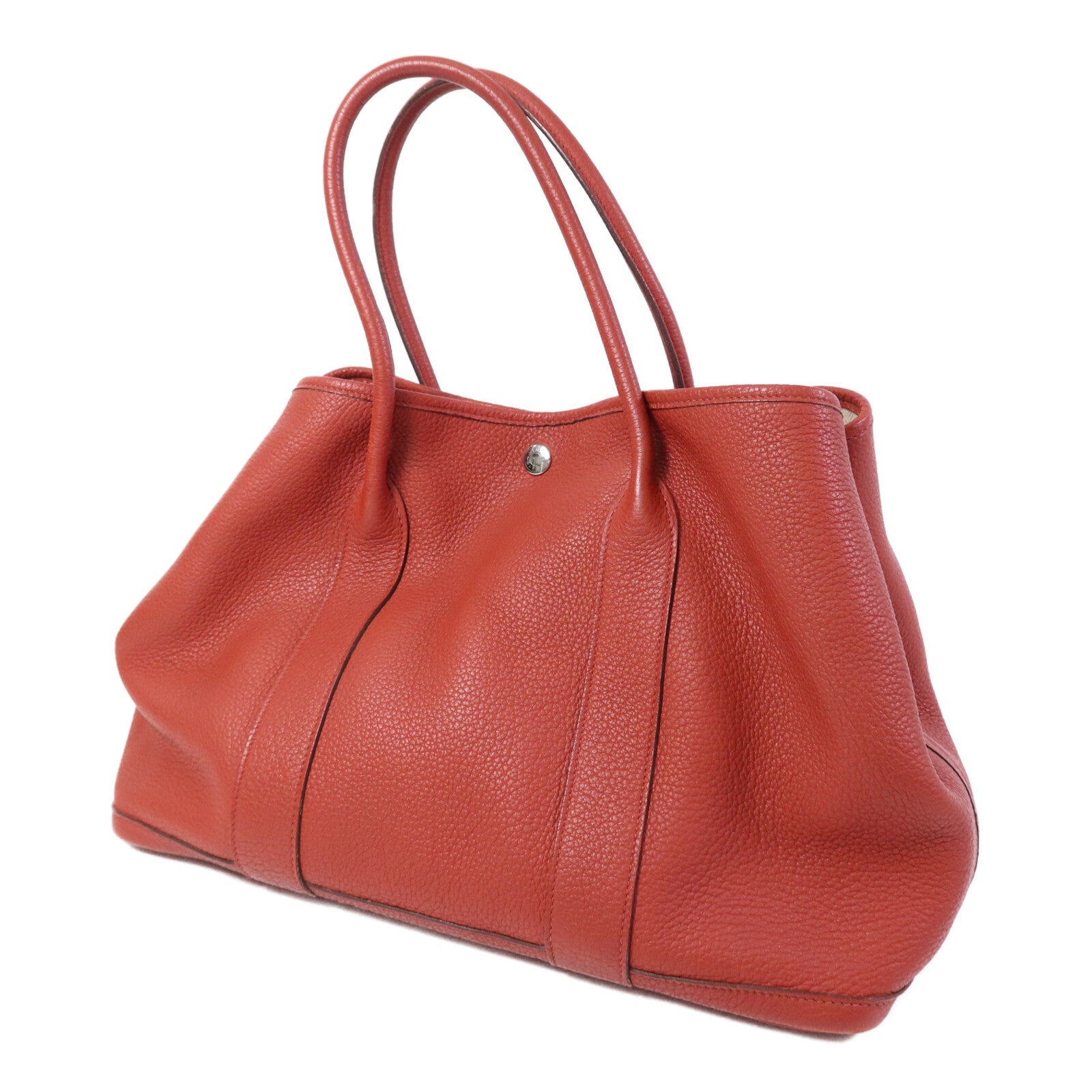 HERMES 【激減優惠】Negonda皮革Garden Party PM銀扣手挽袋Potiron