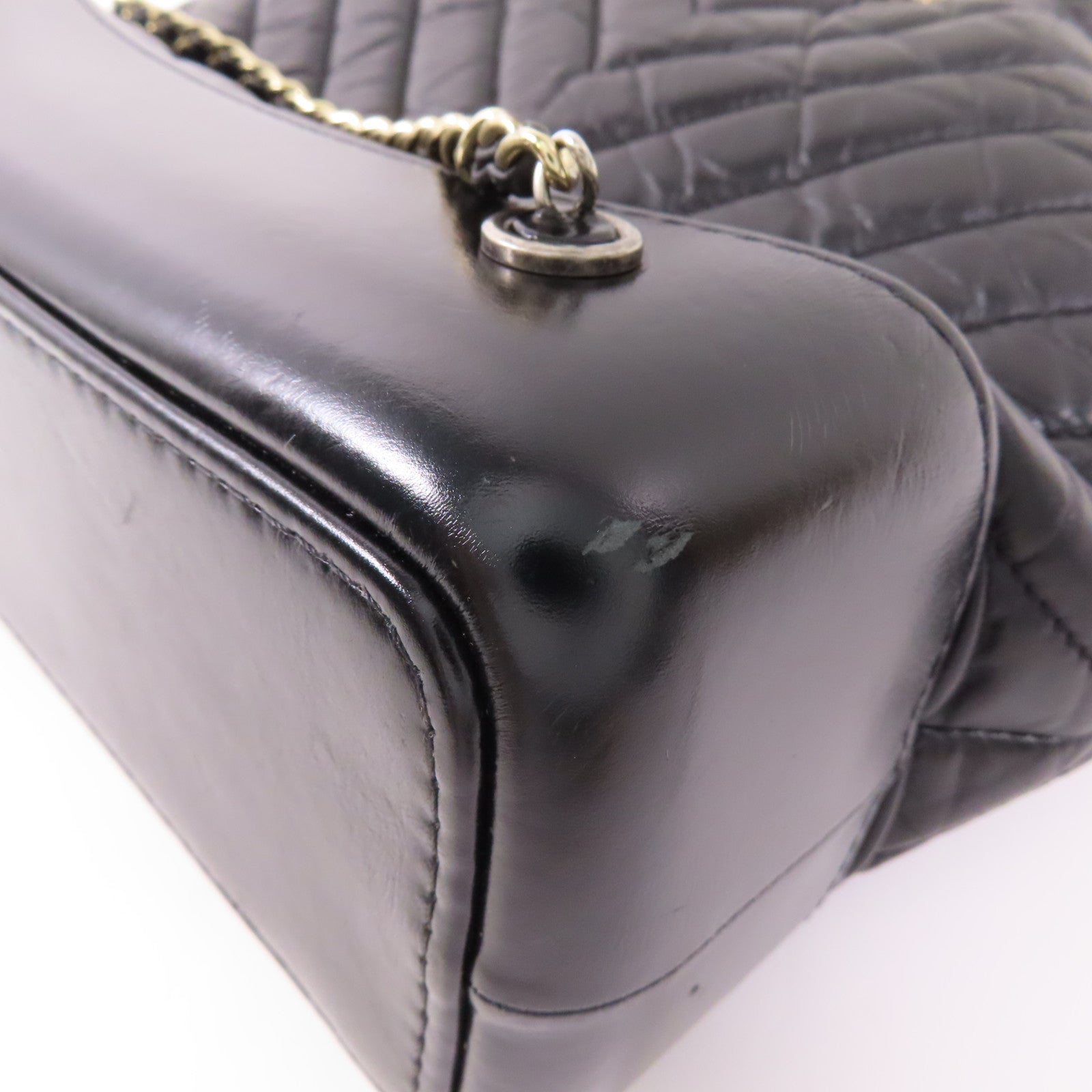 CHANEL 羊皮皮革Garbrielle Backpack鏈帶背包