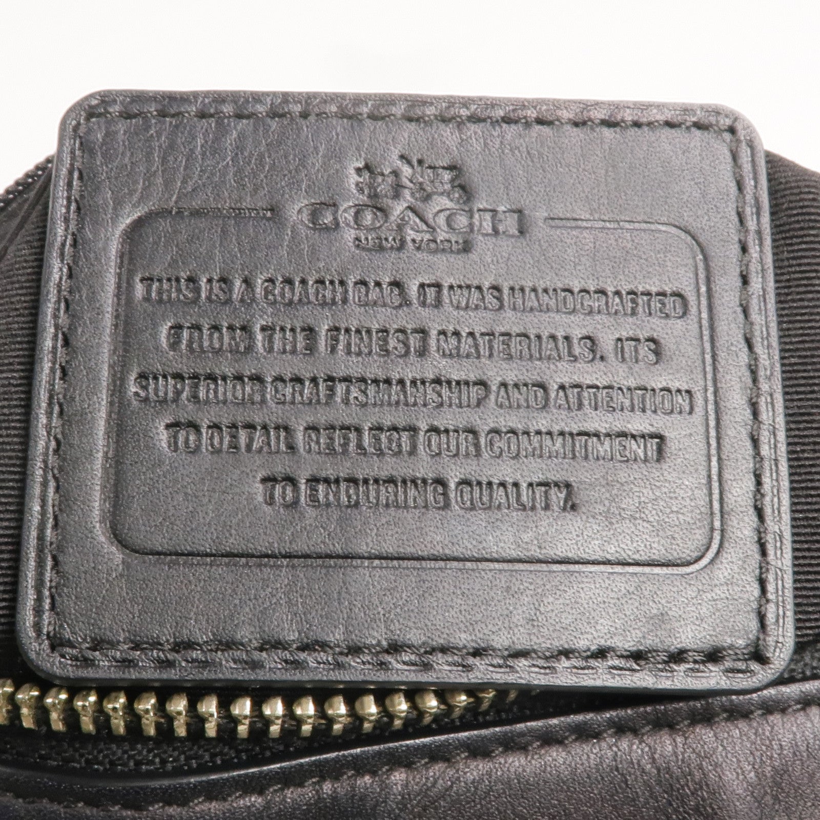 COACH 牛皮皮革2 Way Shoulder Bag銀扣手挽肩背兩用袋