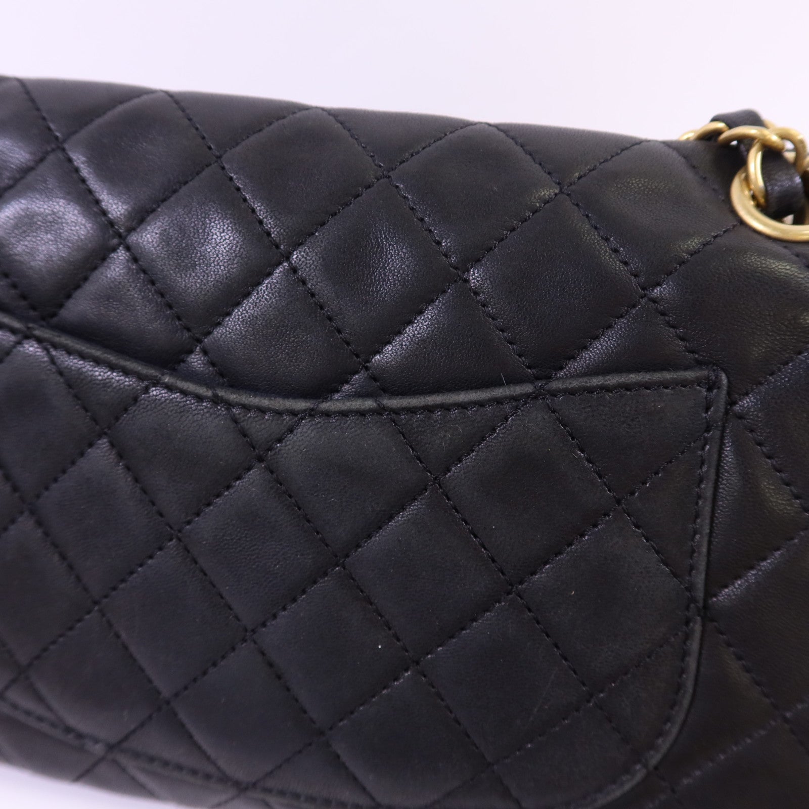 CHANEL 牛皮皮革Chain Shoulder Bag金扣鏈帶肩背袋
