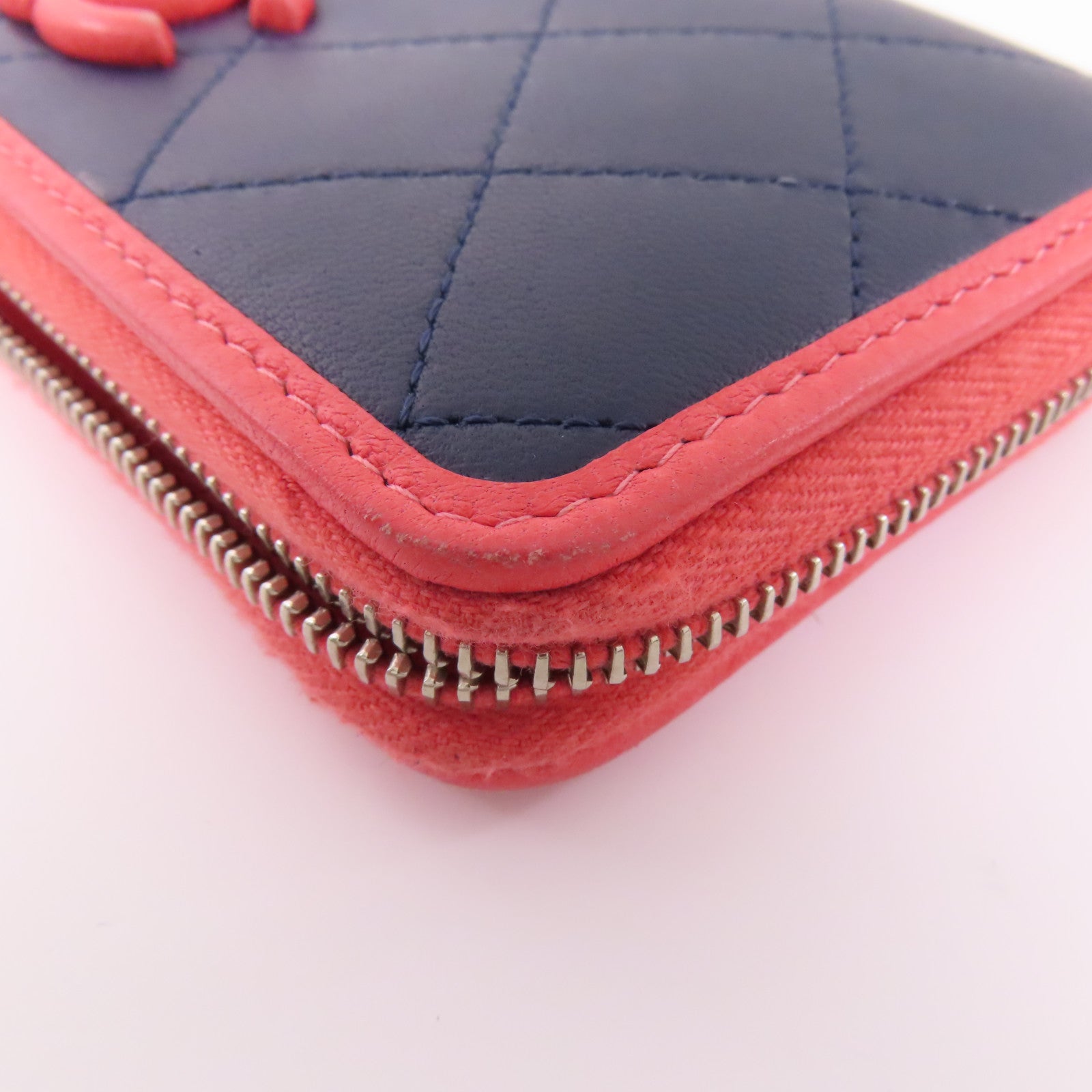 CHANEL 【激減優惠】牛皮皮革Wallet銀扣錢包