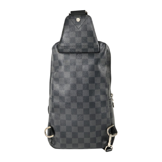 LOUIS VUITTON Damier Graphite Avenue Sling銀扣肩背袋