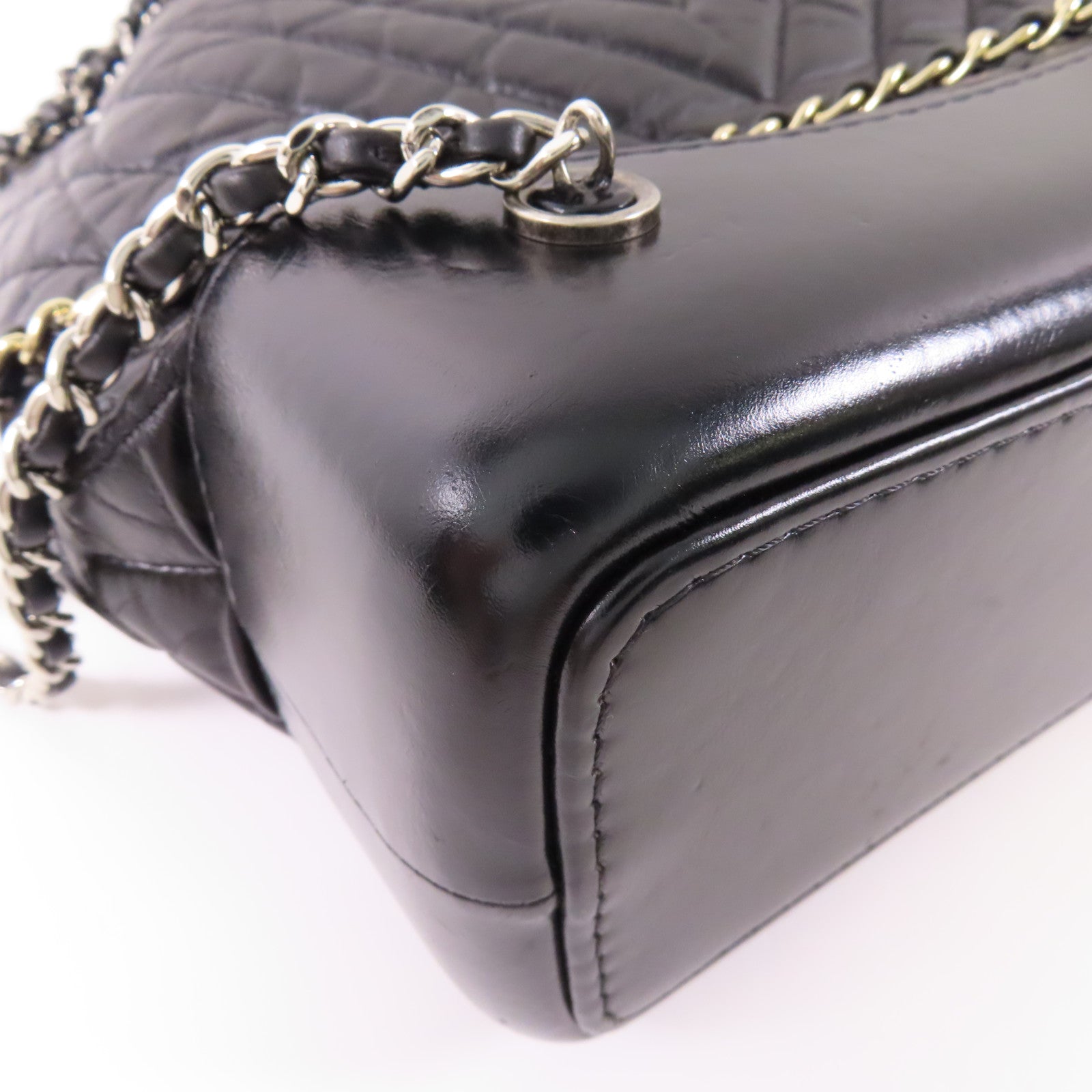 CHANEL 羊皮皮革Garbrielle Backpack鏈帶背包