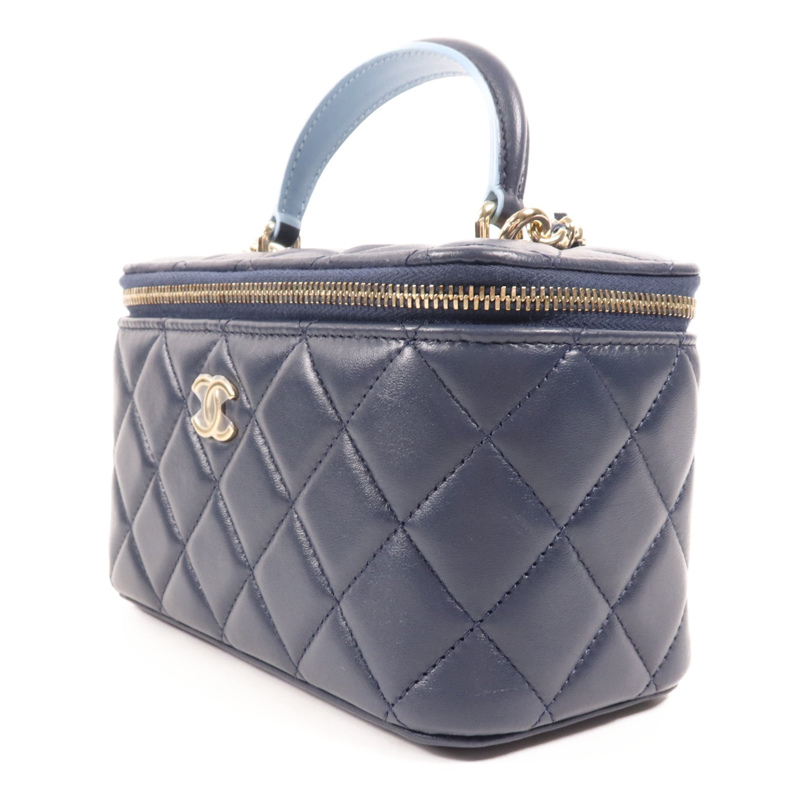 CHANEL 羊皮皮革Vanity Case金扣肩背袋