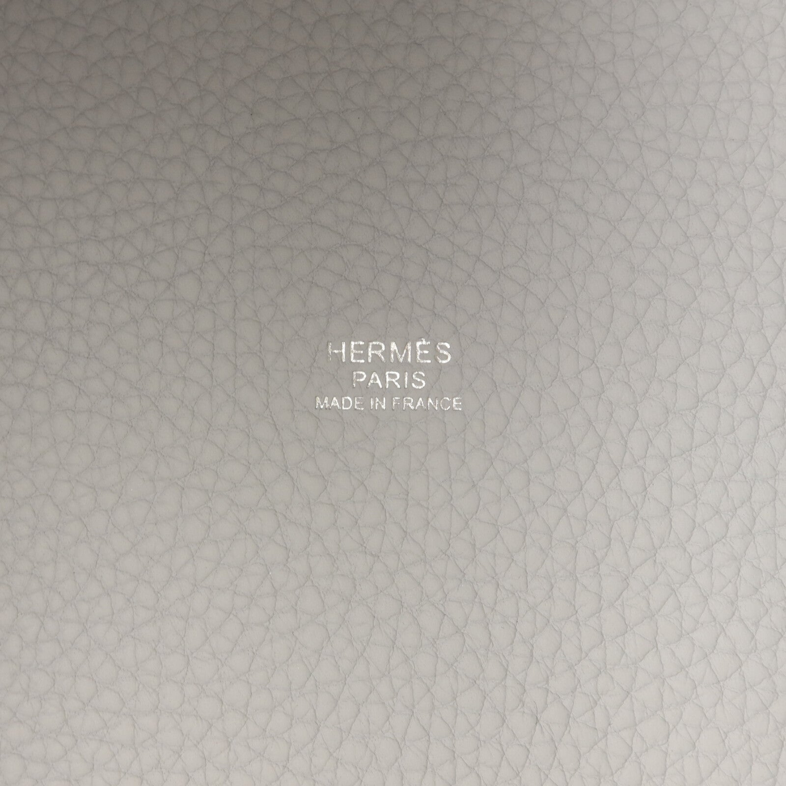 HERMES Clemence皮革Picotin MM手挽袋Gris Perle