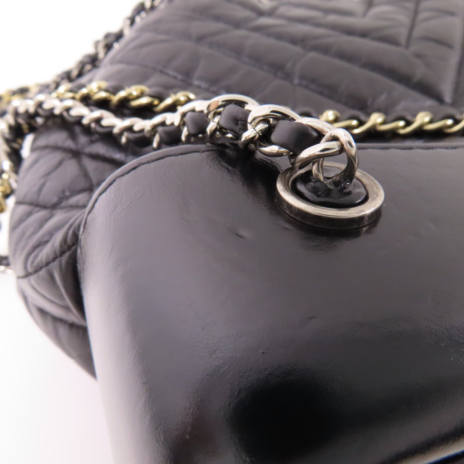 CHANEL 羊皮皮革Garbrielle Backpack鏈帶背包