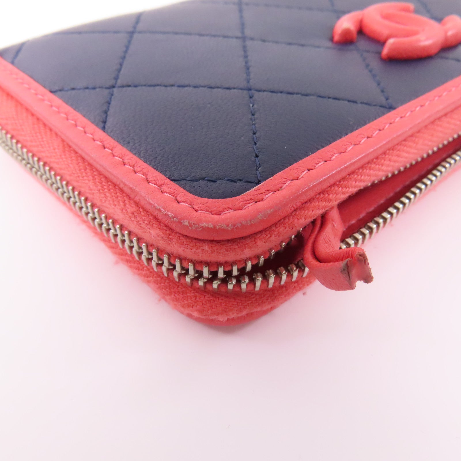 CHANEL 牛皮皮革Wallet銀扣錢包