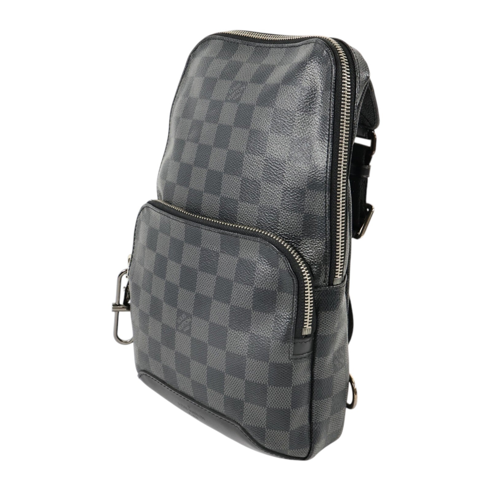 LOUIS VUITTON Damier Graphite Avenue Sling銀扣肩背袋
