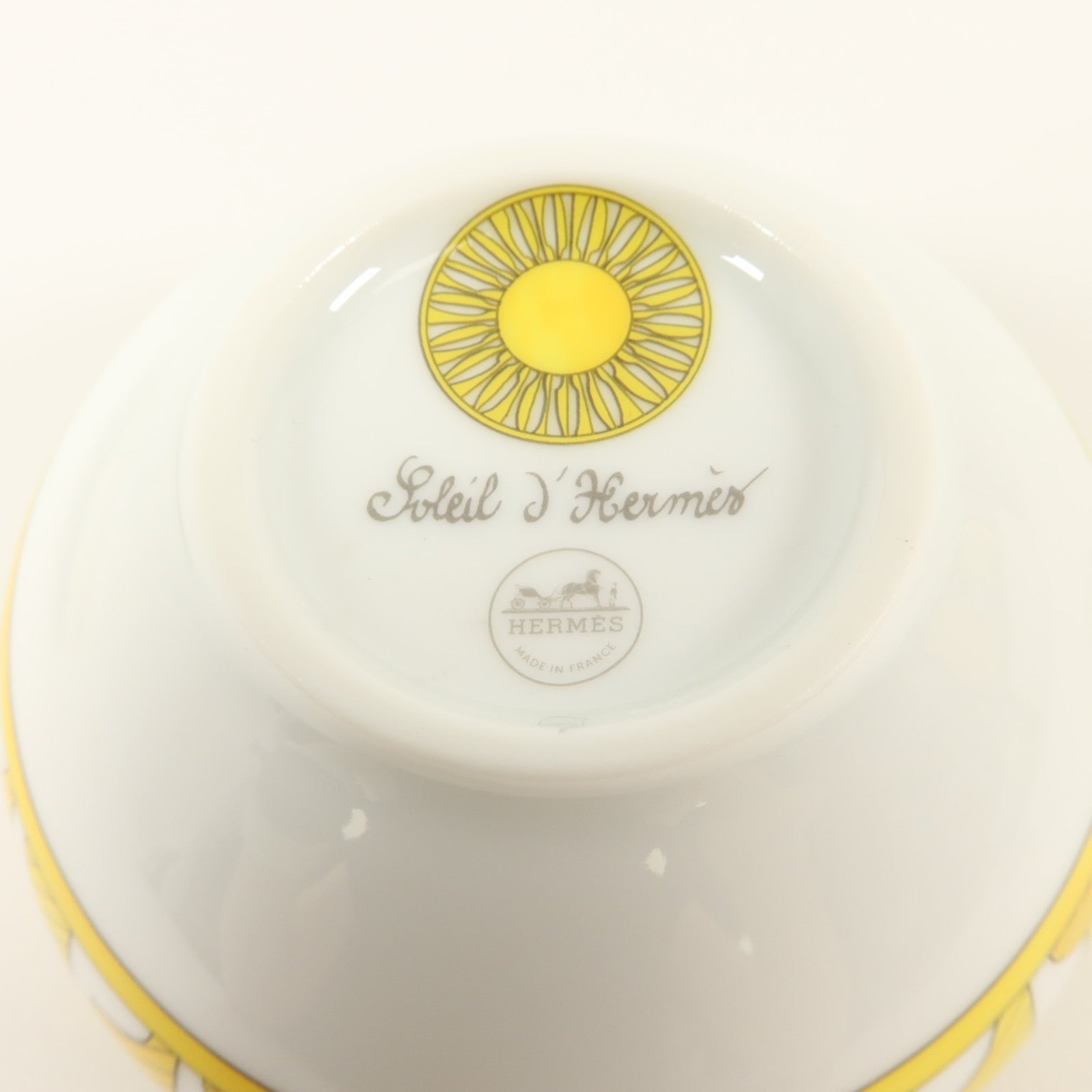 HERMES 瓷器Soleil D Hermes Teacup And Saucer茶杯和茶碟