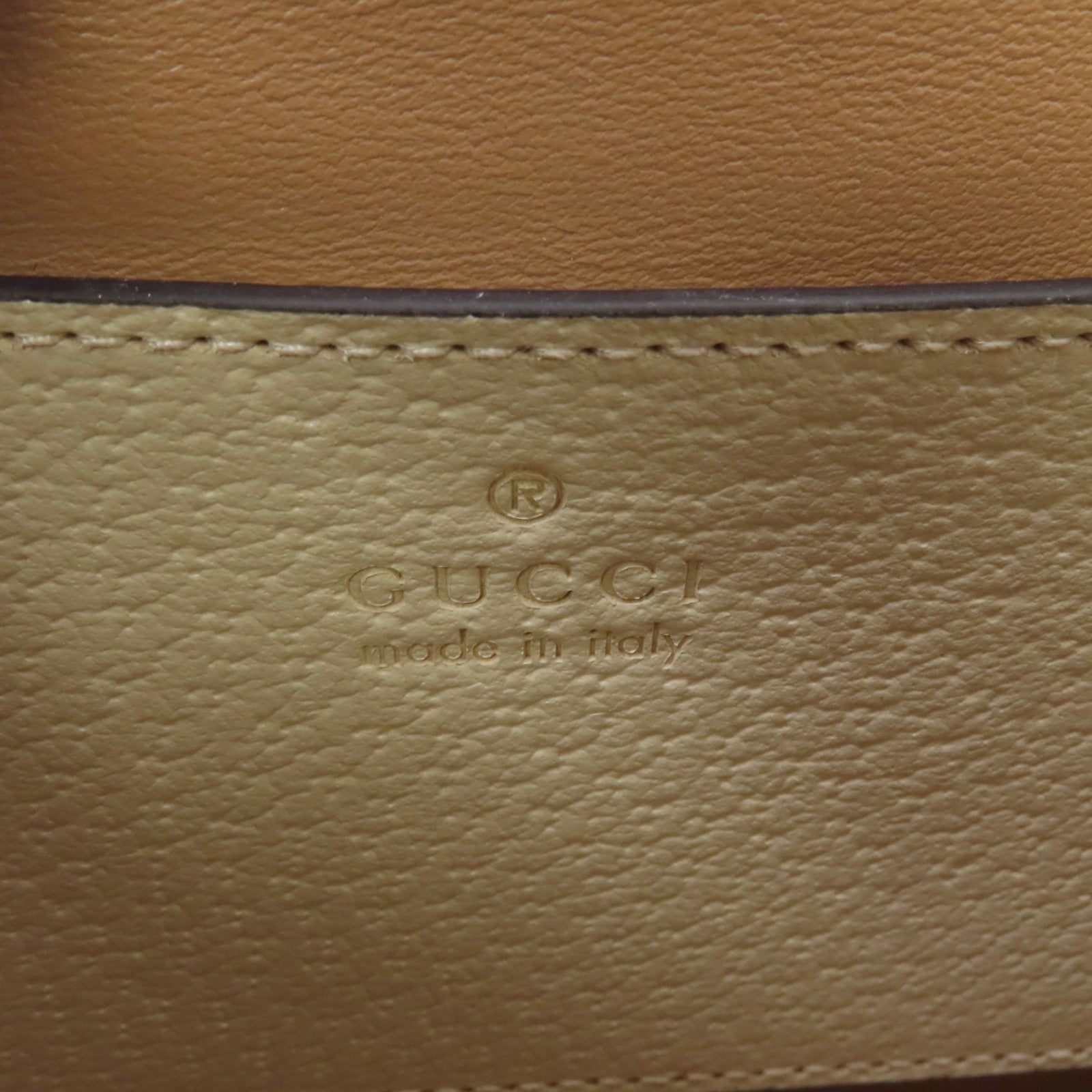 GUCCI 塗層帆布Padlock GG金扣鏈帶肩背袋棕色