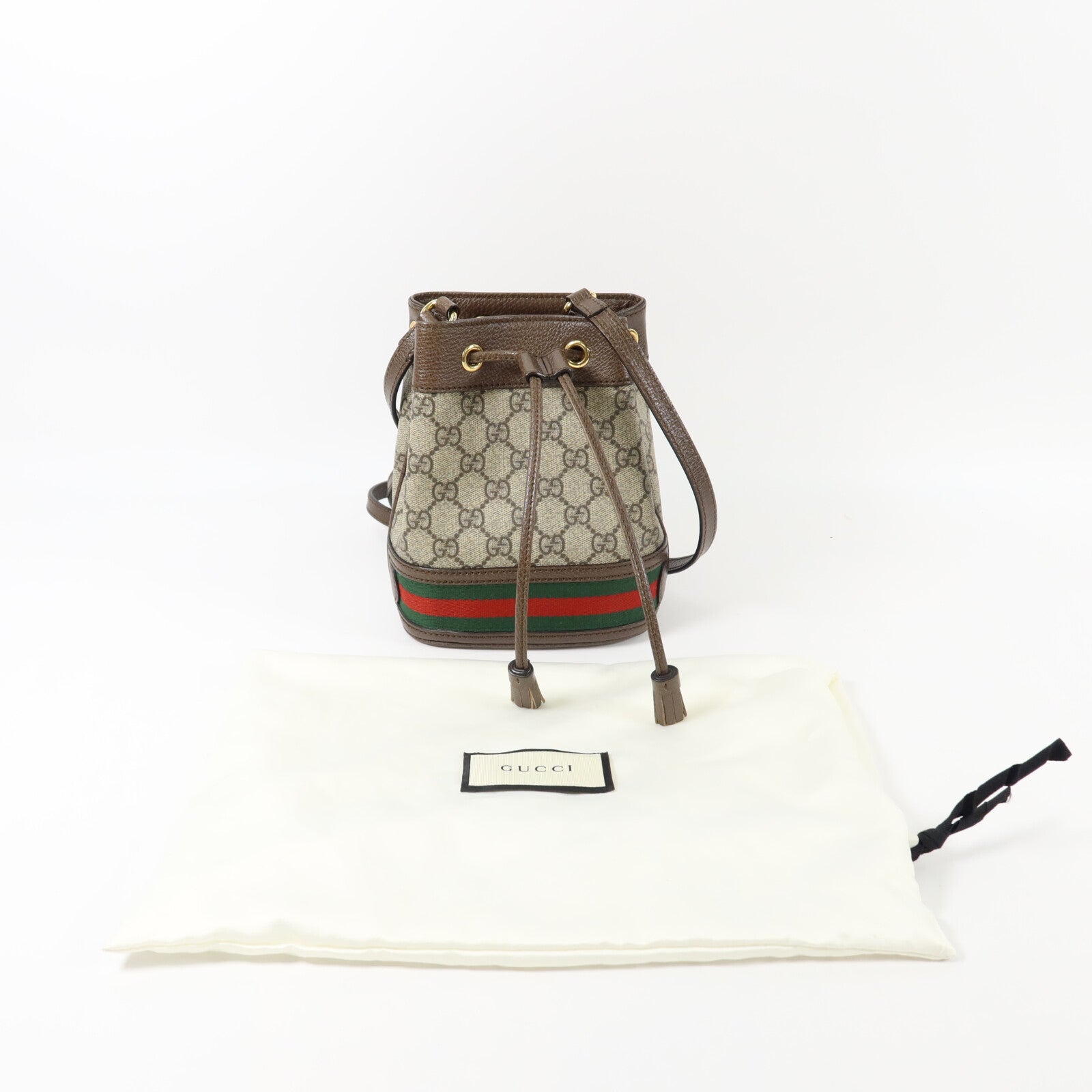 GUCCI 塗層帆布Ophidia GG Mini Bucket肩背袋