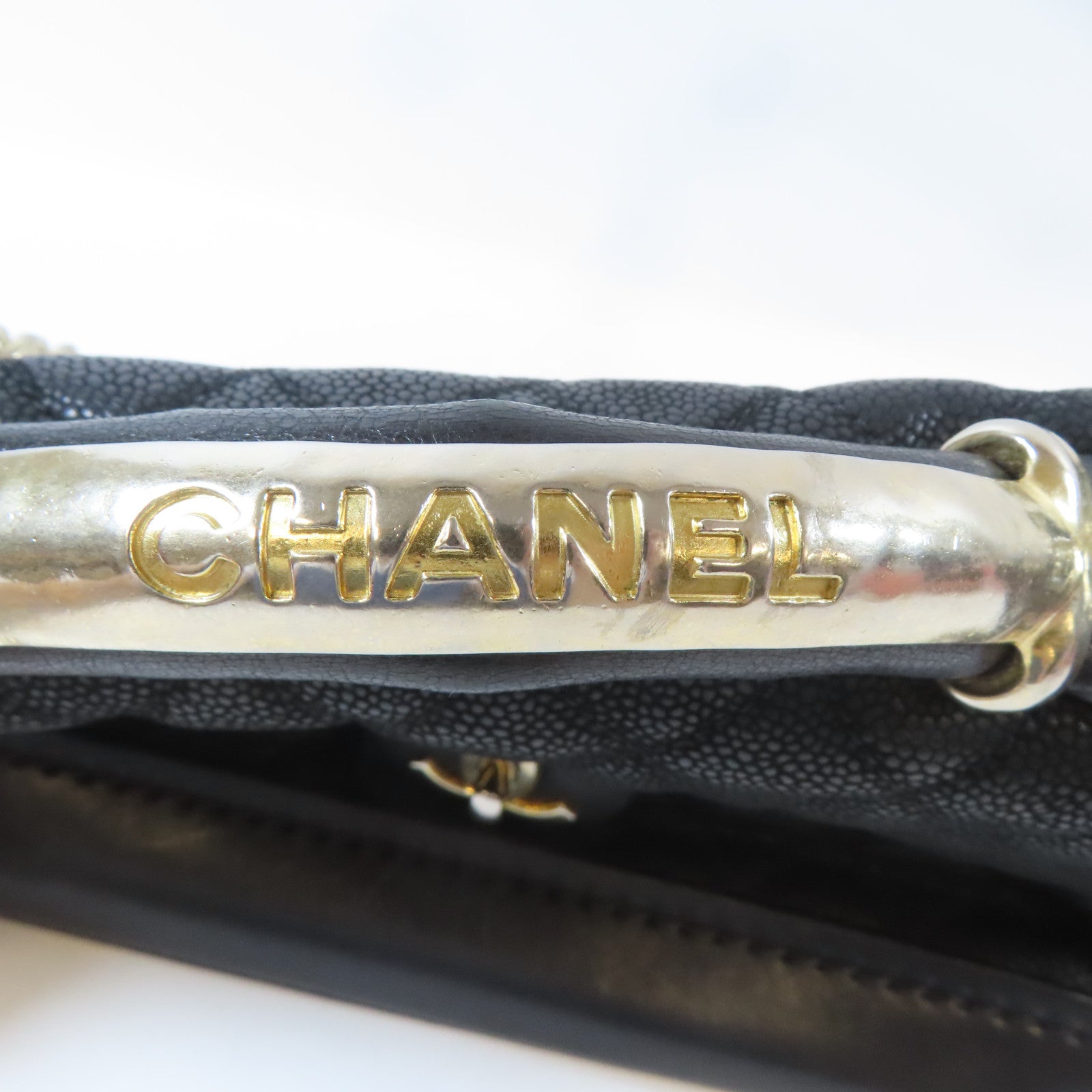 CHANEL 【激減優惠】牛皮皮革Chain Shoulder Bag金扣鏈帶手挽肩背兩用袋