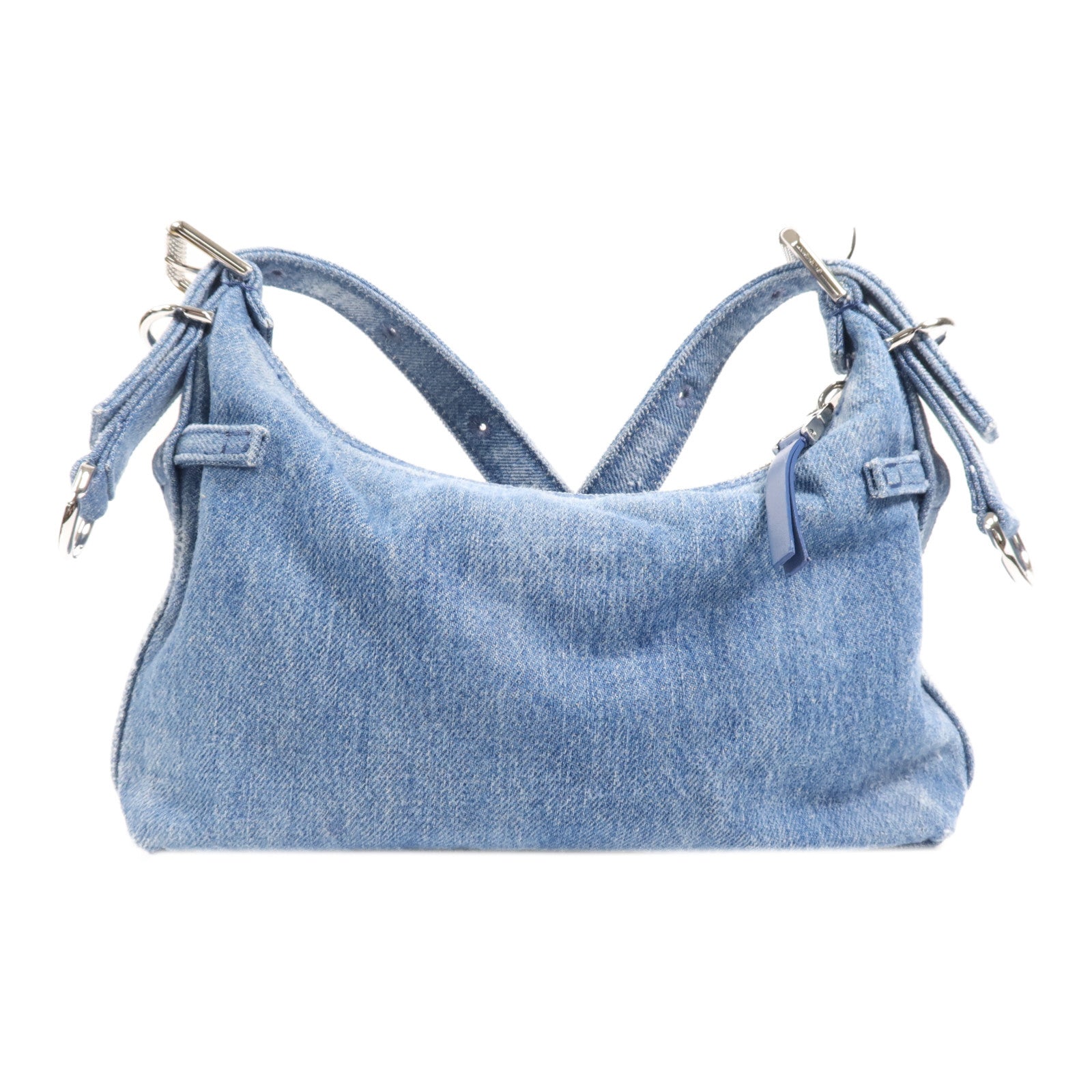 GIVENCHY 牛仔布Shoulder Bag銀肩背袋