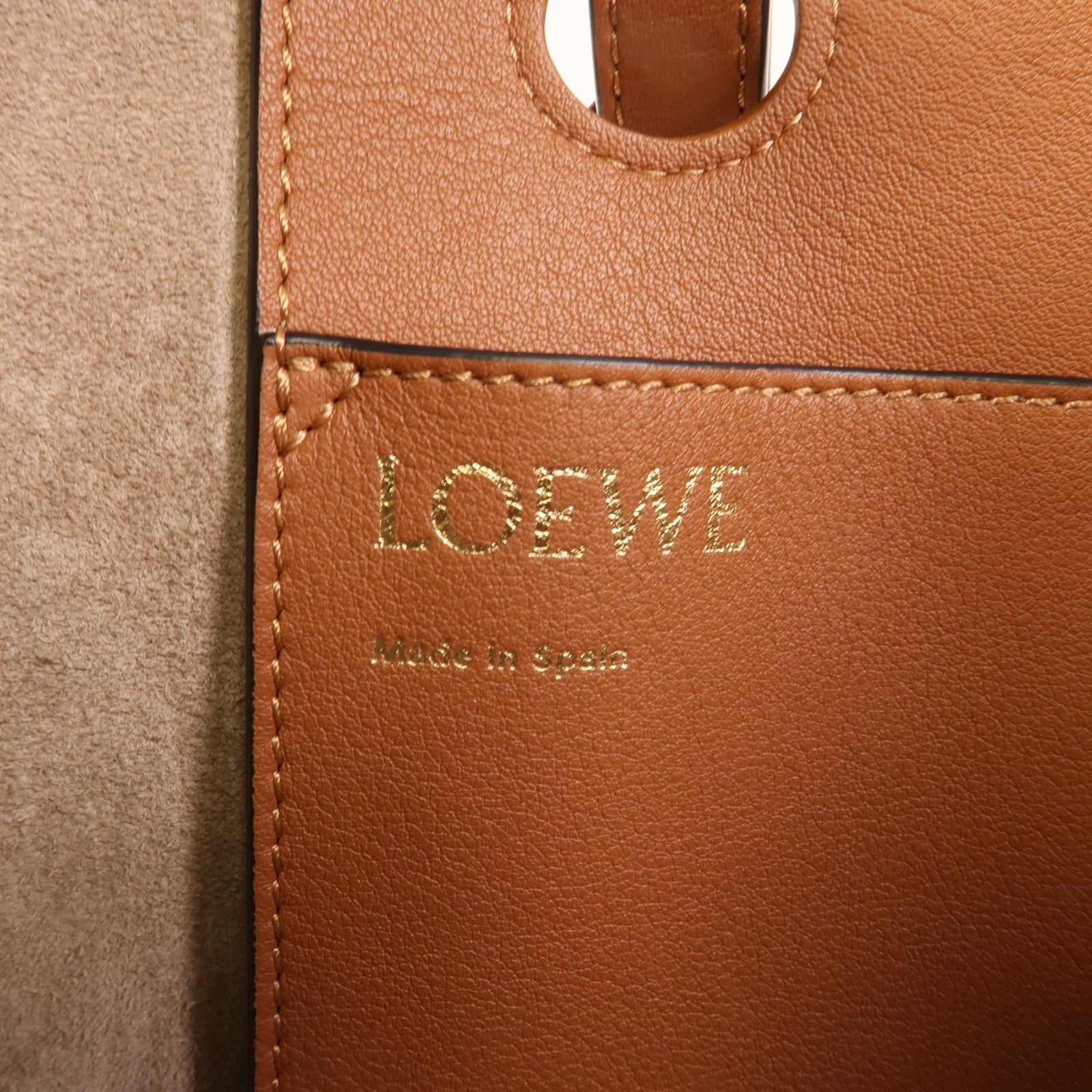 LOEWE 牛皮皮革Anagram Tote Small手挽肩背兩用袋