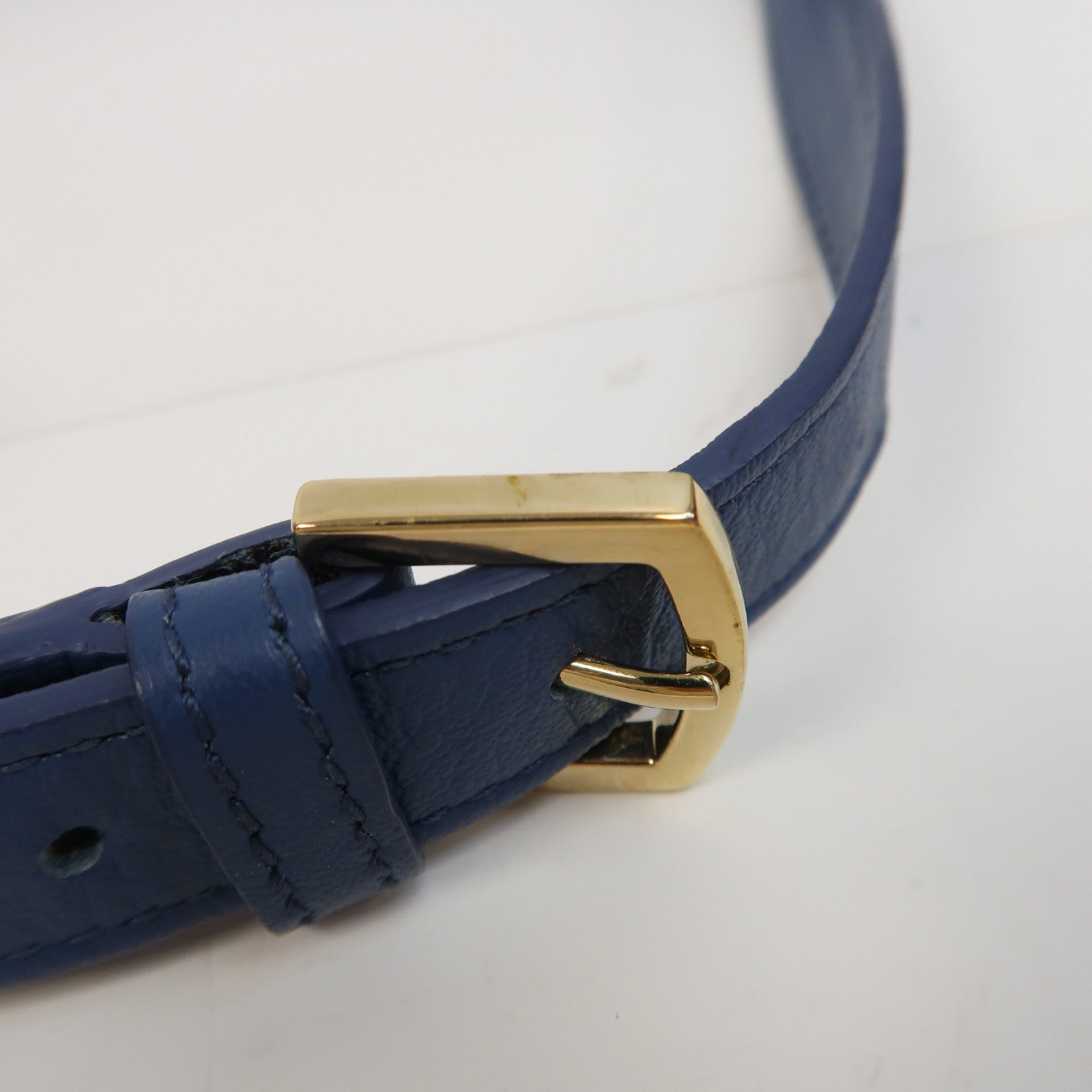 Furla 【激減優惠】牛皮皮革Shoulder Bag金扣肩背袋藍色