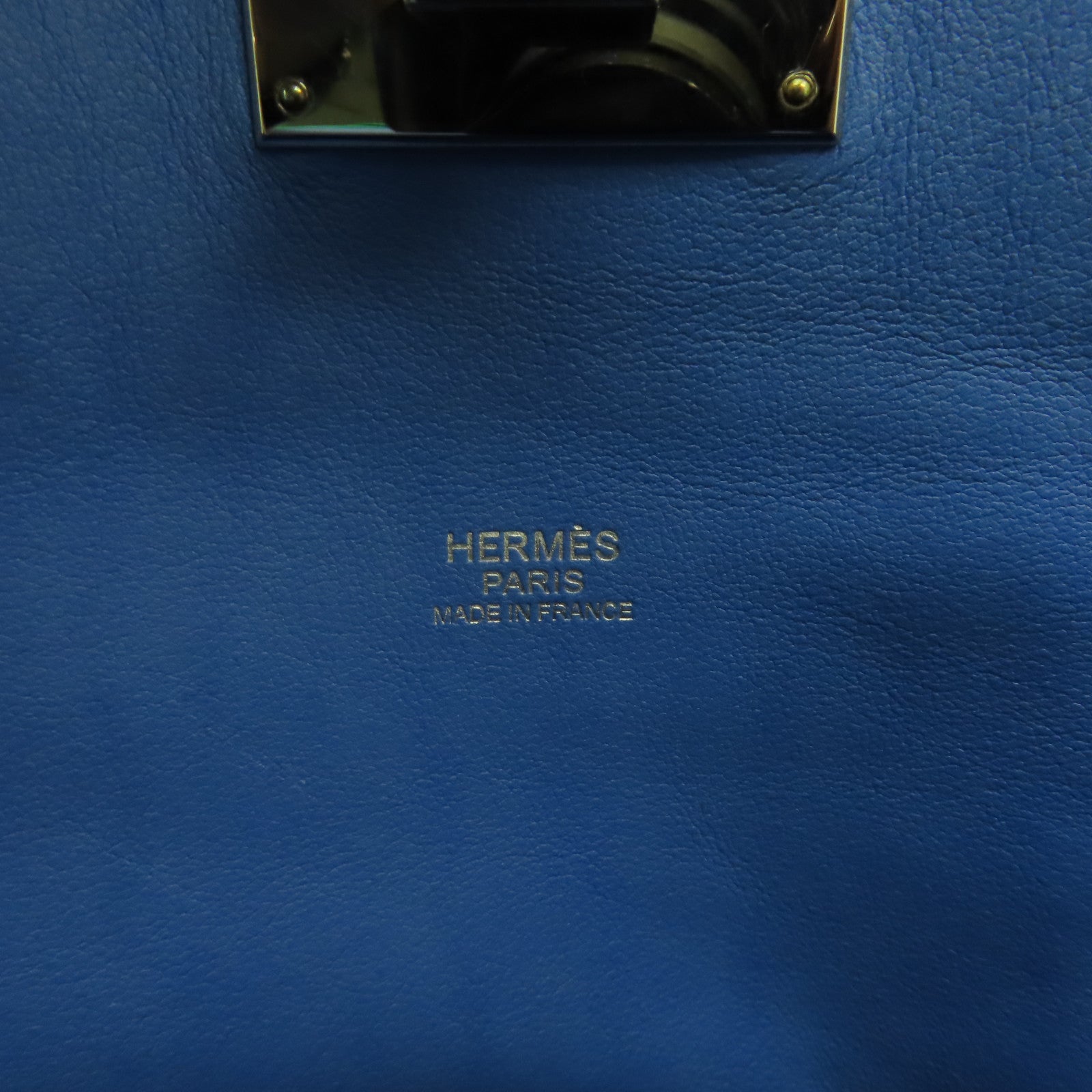 HERMES **【激減優惠】Swift皮革Toolbox 20 2Way Shoulder Bag銀扣手挽肩背兩用袋Bleu Hydra水妖藍色
