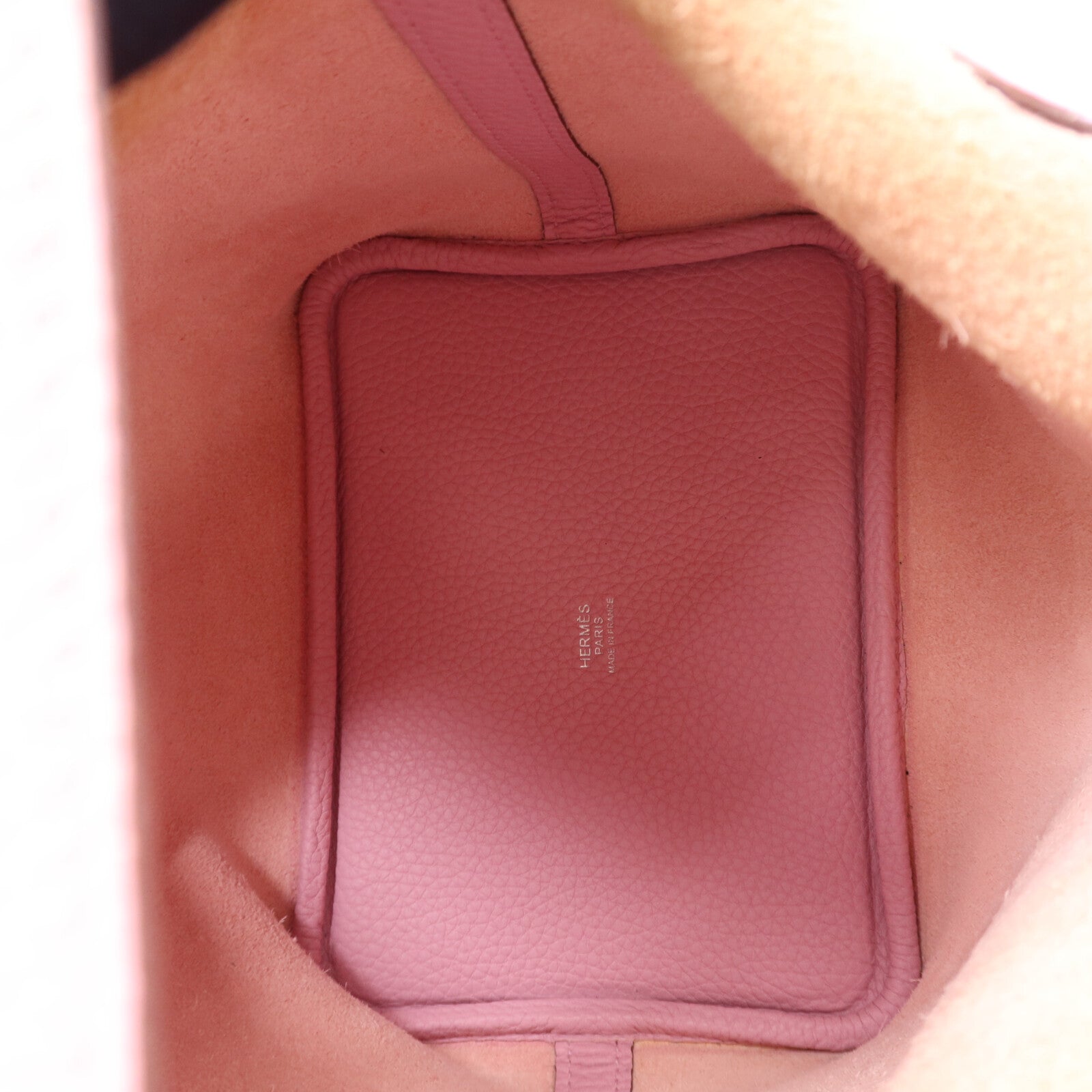 HERMES Clemence皮革Picotin PM銀扣手挽袋Mauve Sylvestre