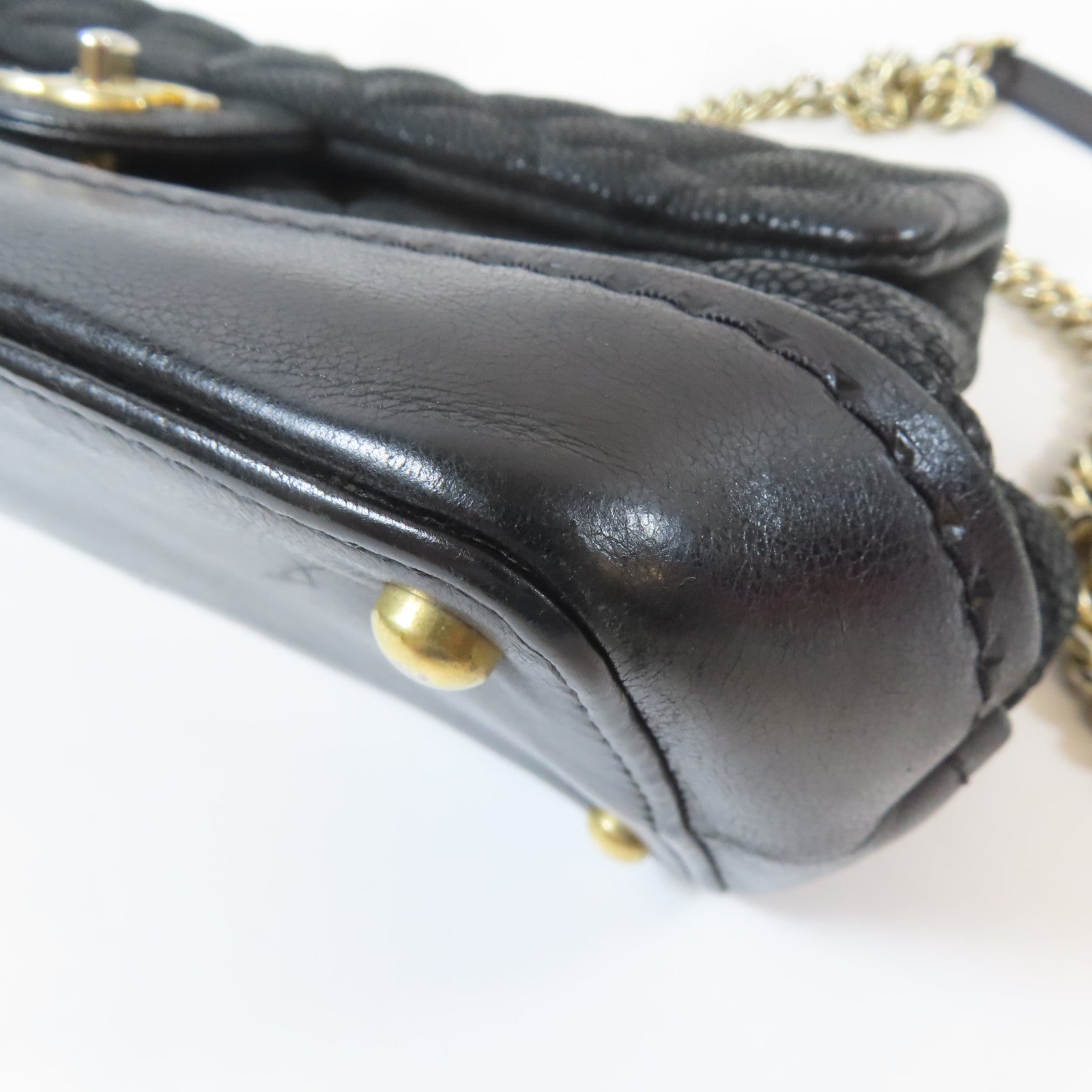 CHANEL 【激減優惠】牛皮皮革Chain Shoulder Bag金扣鏈帶手挽肩背兩用袋