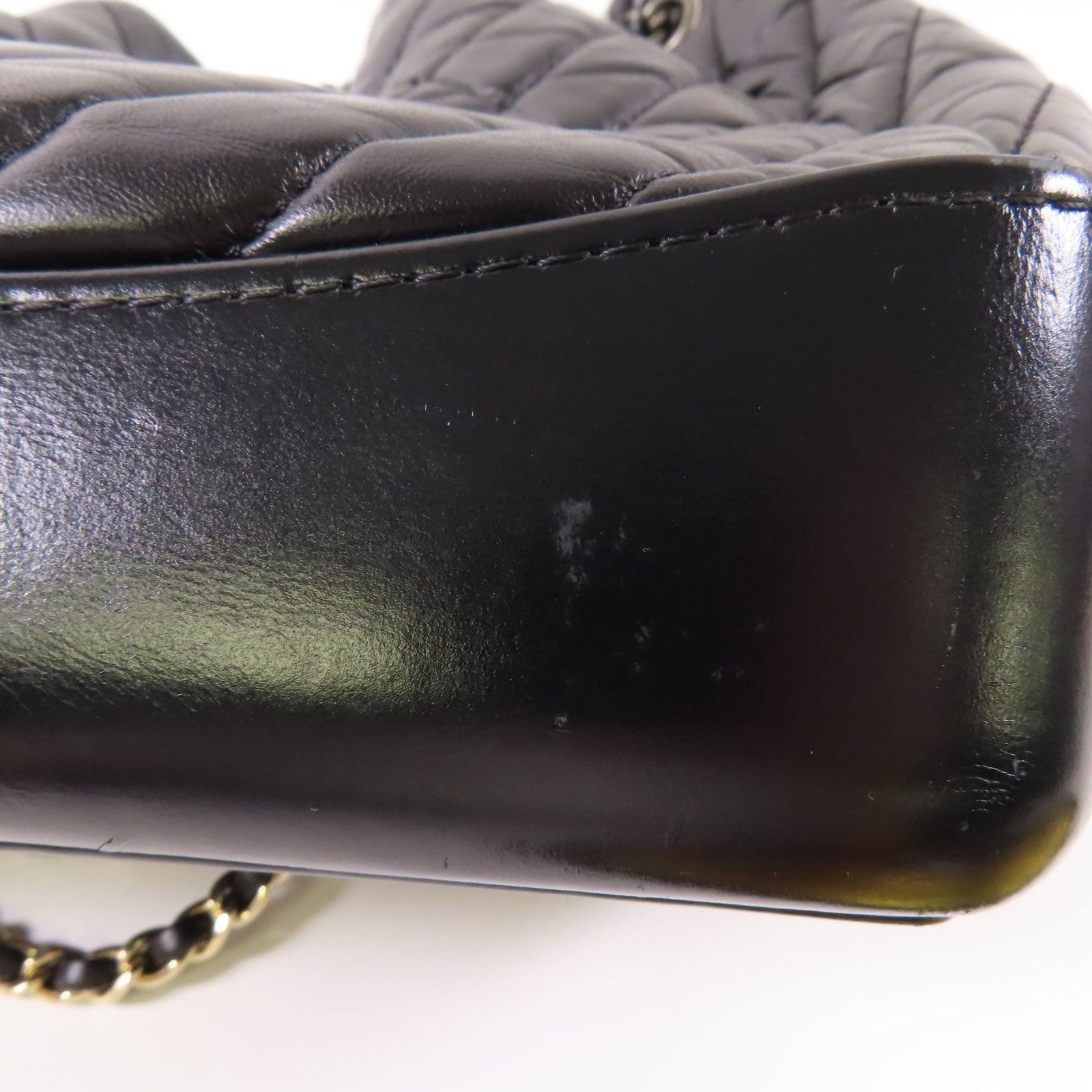 CHANEL 羊皮皮革Garbrielle Backpack鏈帶背包