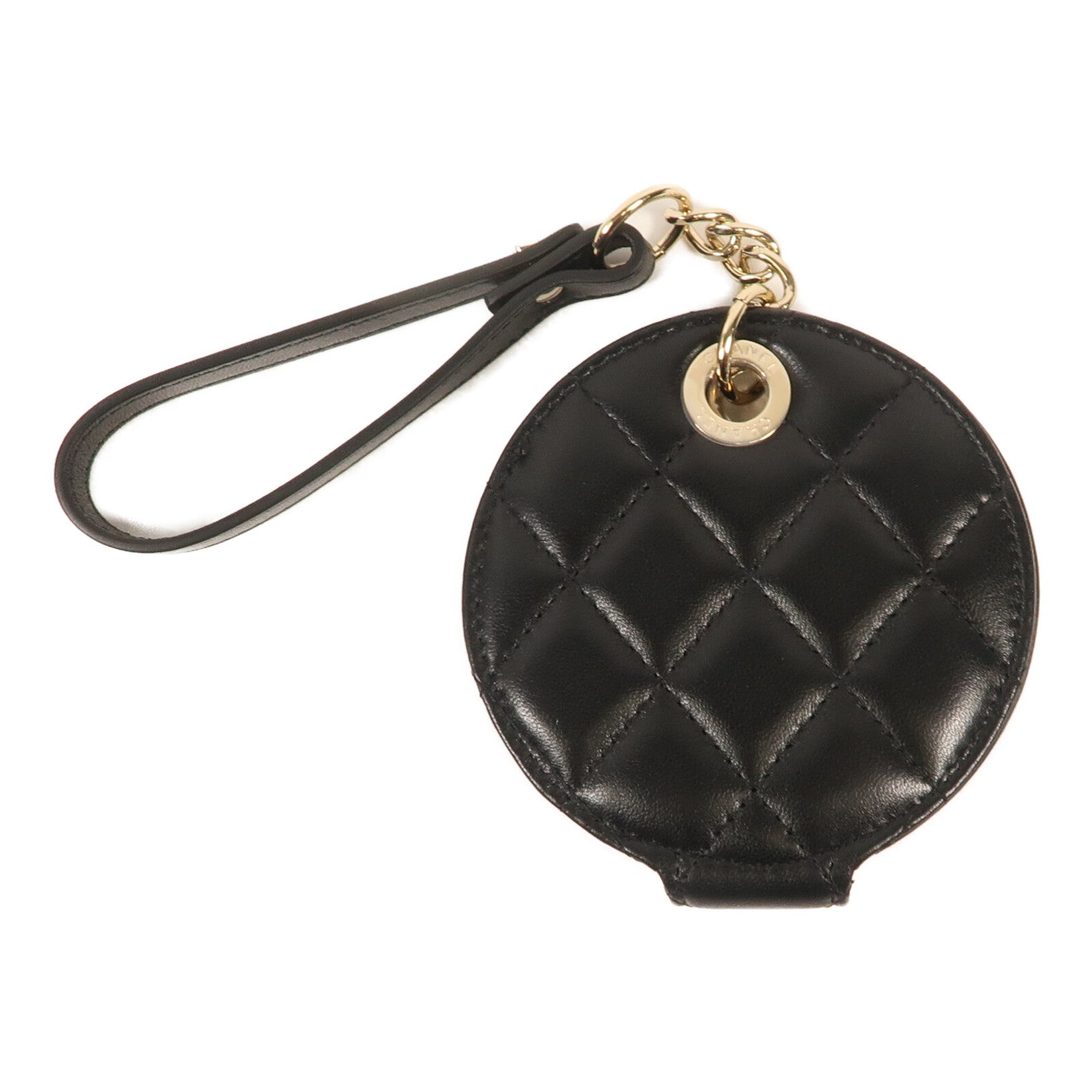 CHANEL 【激減優惠】羊皮皮革Luggage Tag金扣行李牌