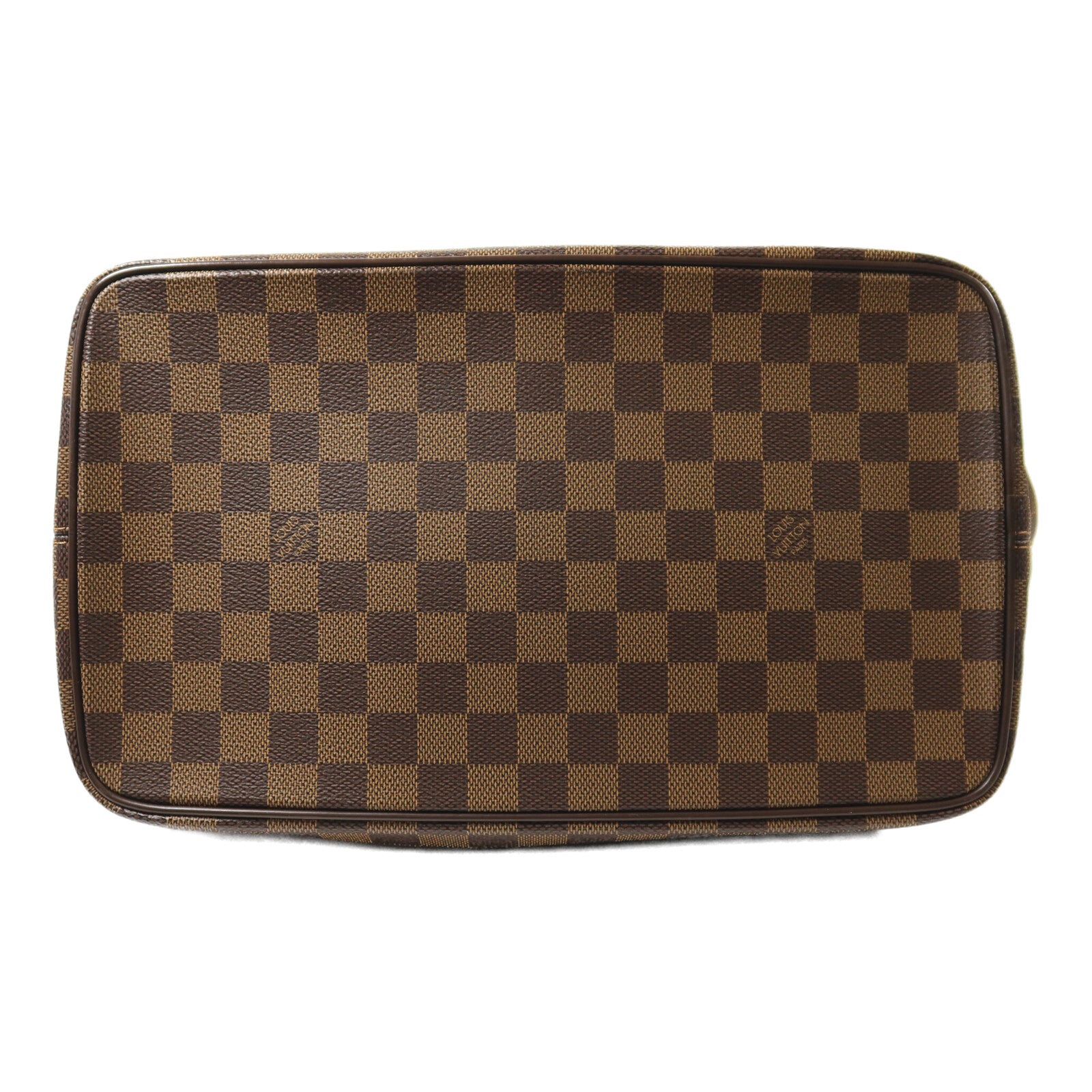 LOUIS VUITTON Damier Saleya MM金扣肩背袋/手挽袋棕色