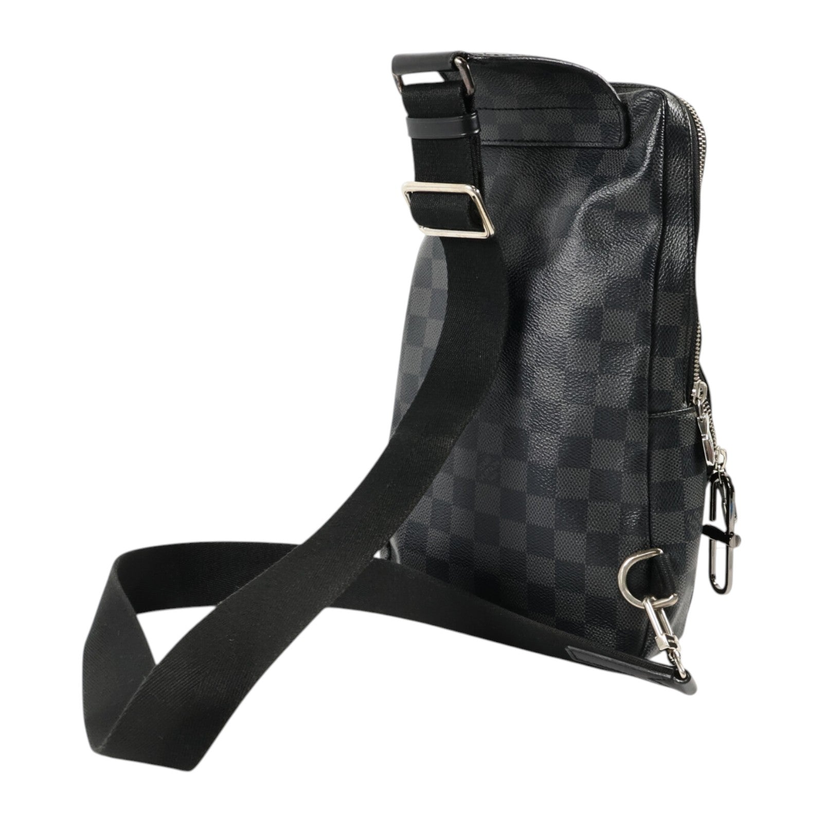 LOUIS VUITTON Damier Graphite Avenue Sling銀扣肩背袋