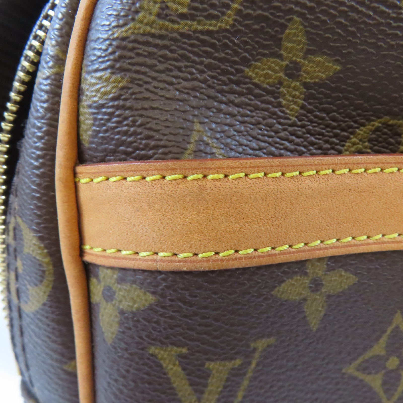 LOUIS VUITTON Monogram Reporter PM金扣肩背袋啡色