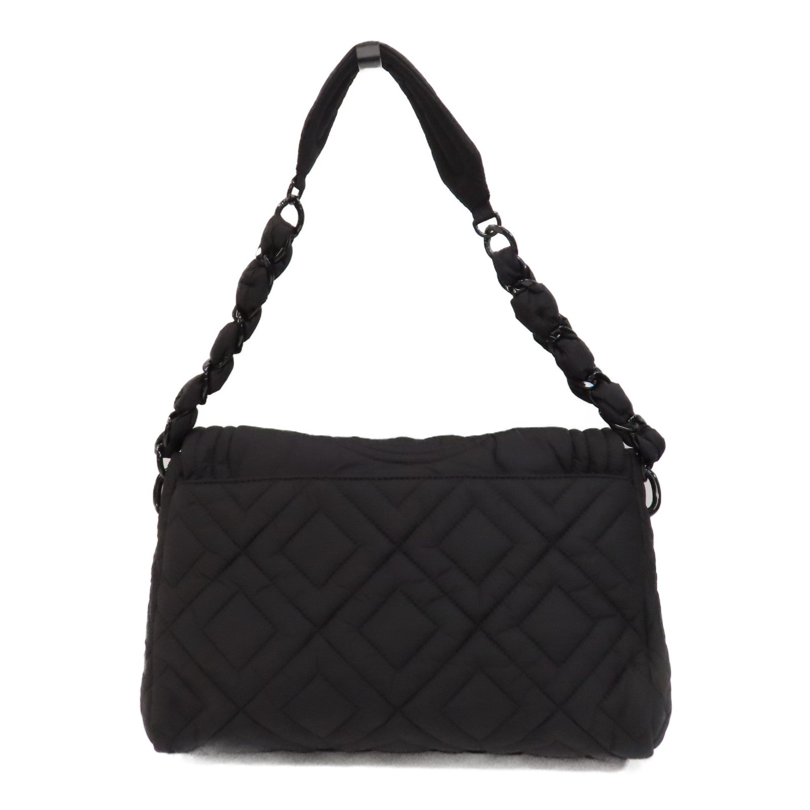 Tory Burch 尼龍Chain Shoulder Bag鏈帶肩背袋黑色