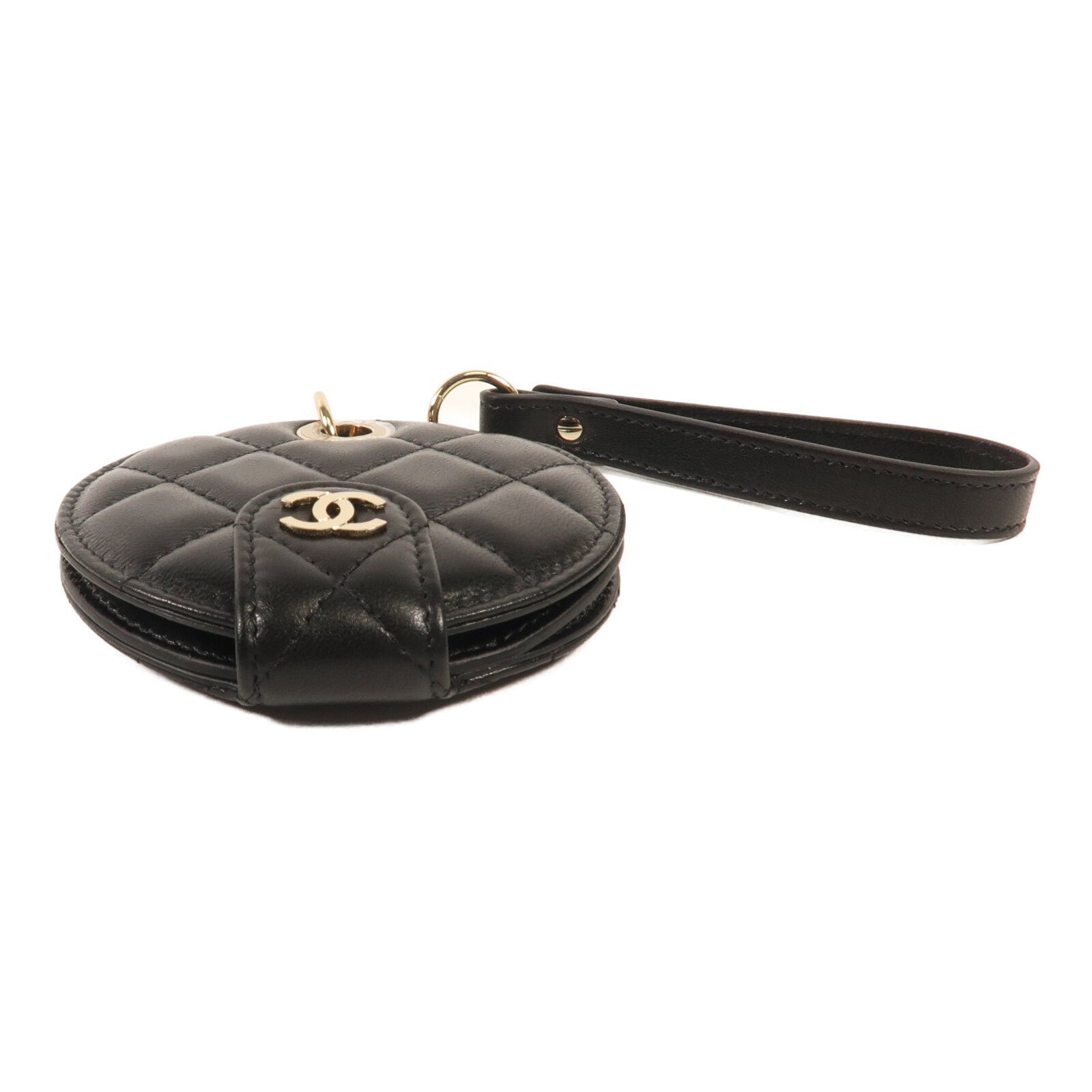 CHANEL 【激減優惠】羊皮皮革Luggage Tag金扣行李牌