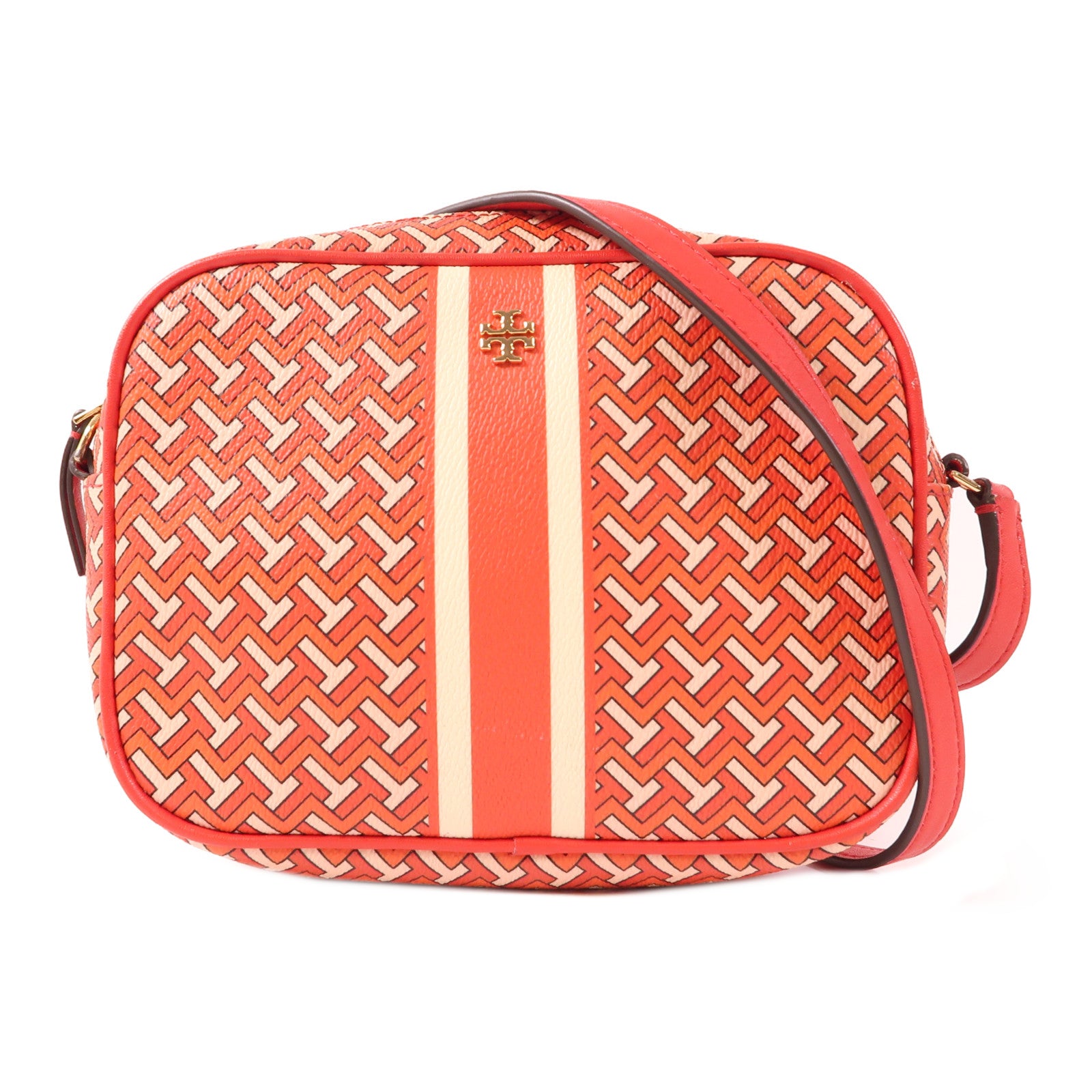 Tory Burch 塗層帆布Shoulder Bag金扣肩背袋