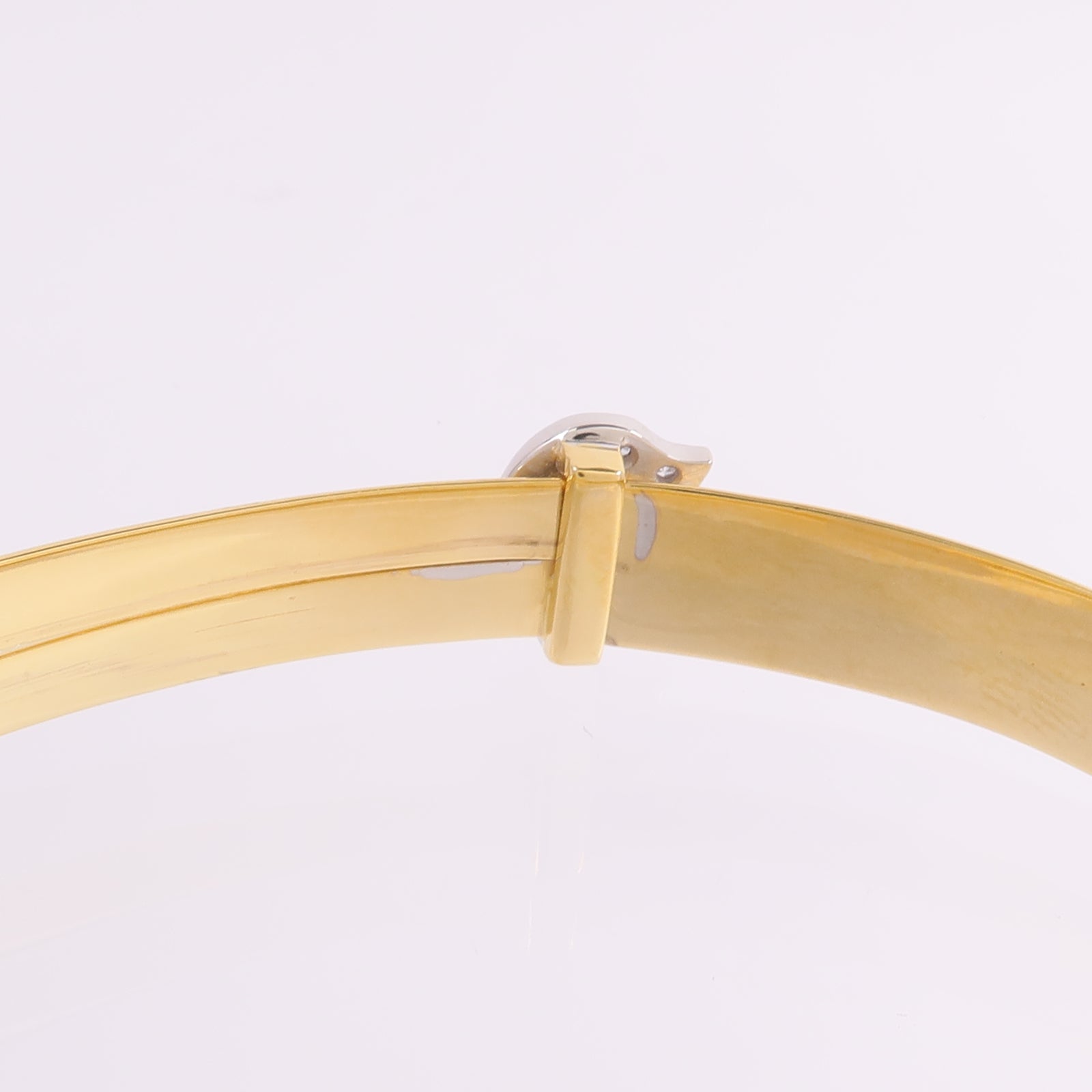 CARTIER 18K黃金/白金Vintabe Doube C Diamond Bracelet鑽石手鐲