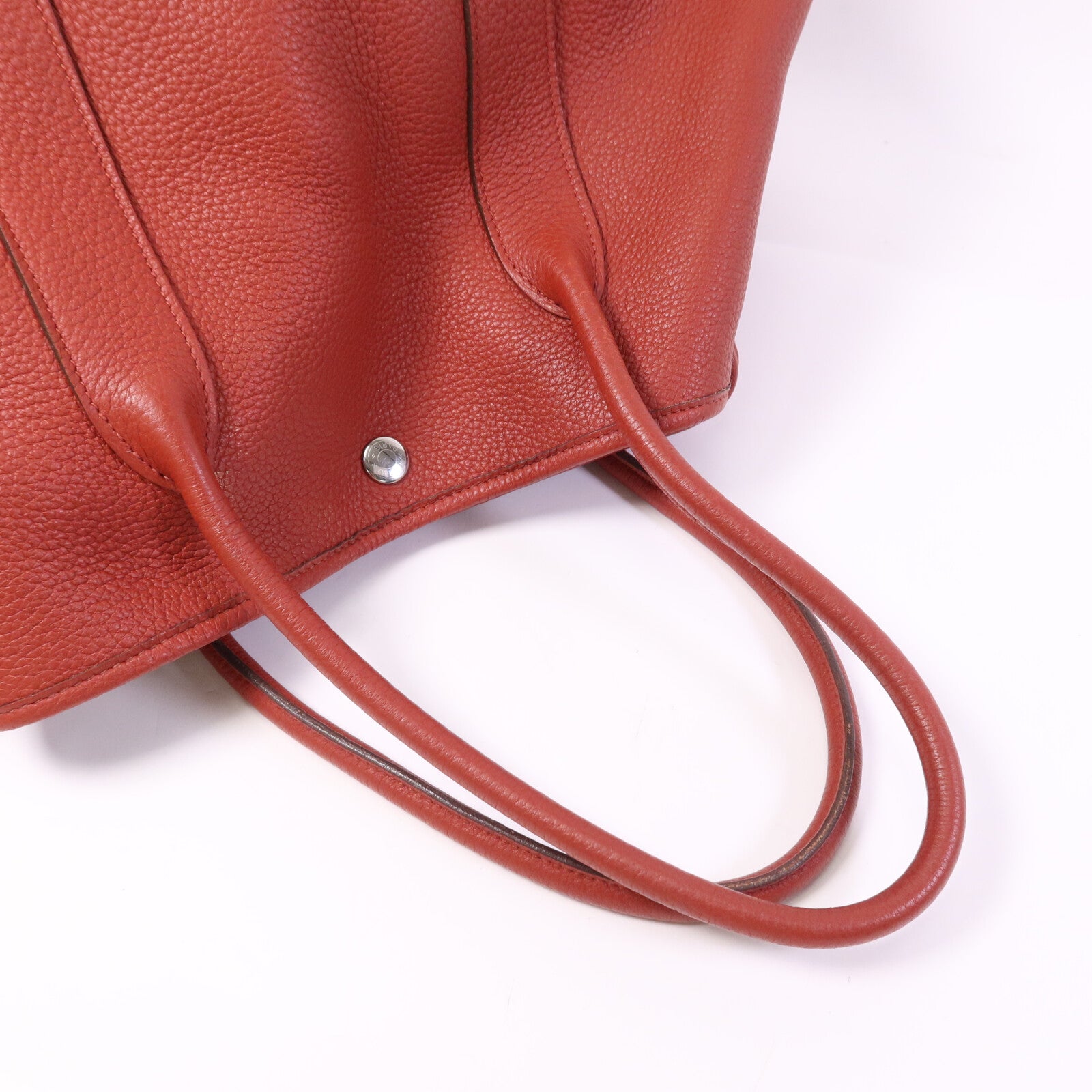 HERMES 【激減優惠】Negonda皮革Garden Party PM銀扣手挽袋Potiron