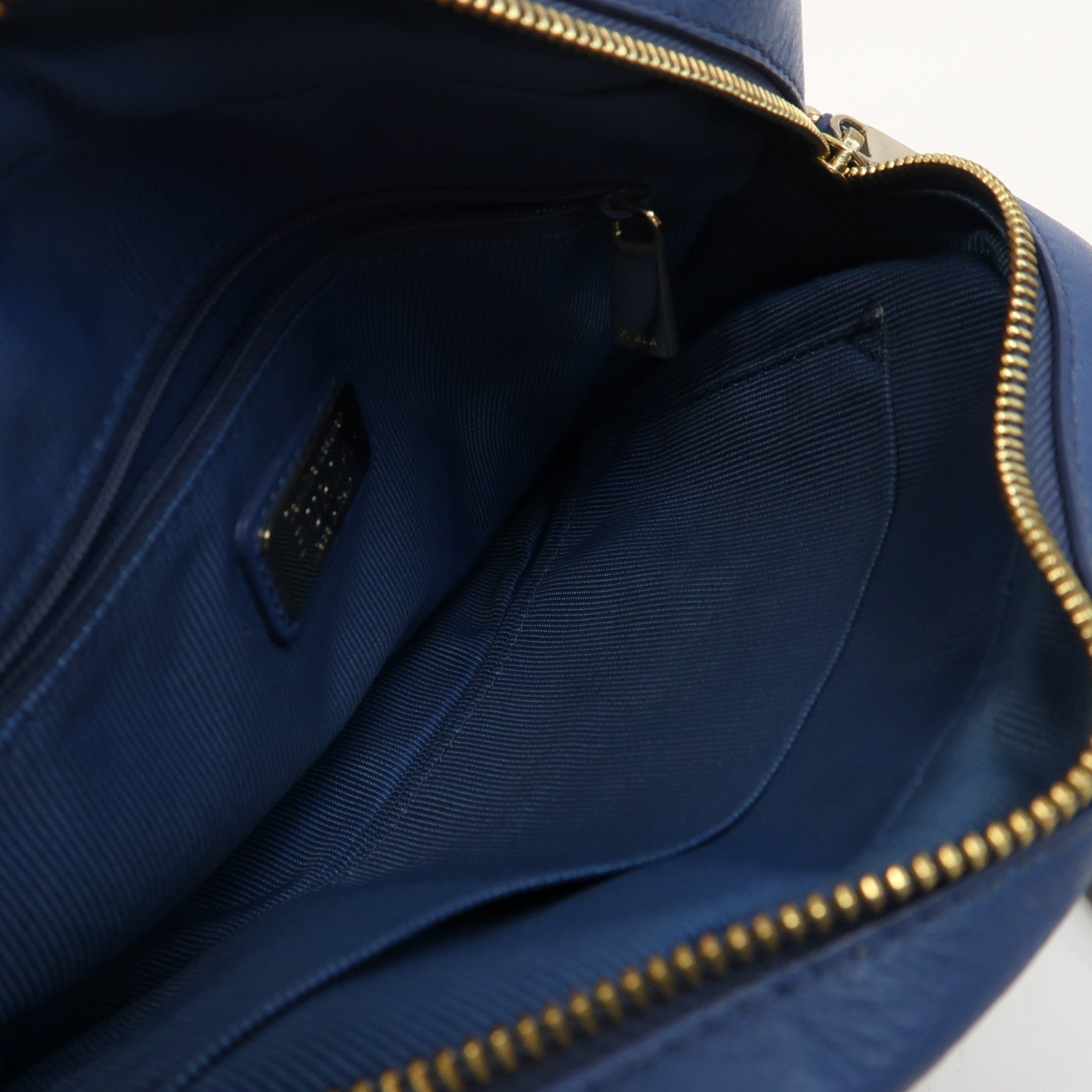 Furla 【激減優惠】牛皮皮革Shoulder Bag金扣肩背袋藍色