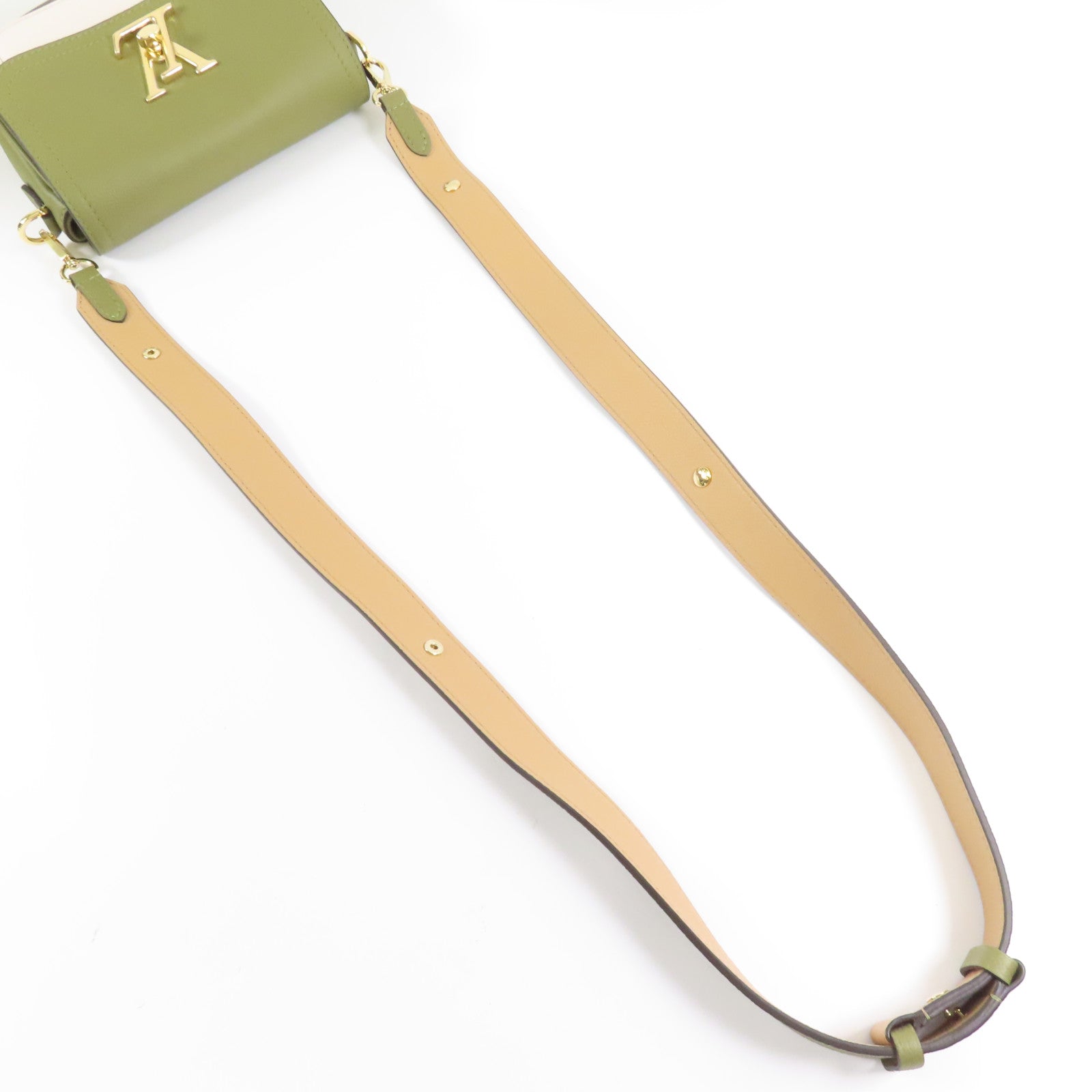 LOUIS VUITTON 牛皮皮革LockMe Tender金扣手挽肩背兩用袋