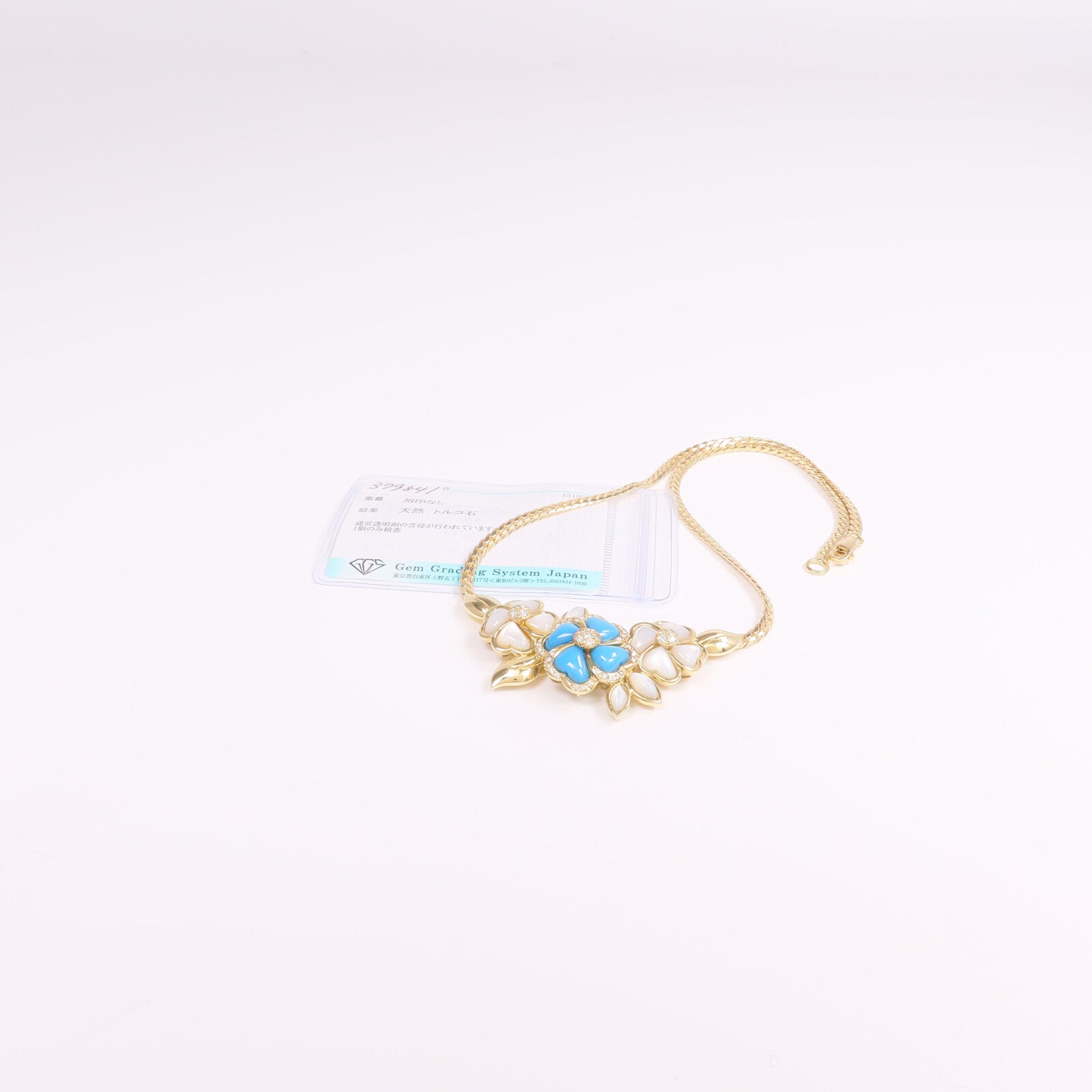 JEWELRY 18K黃金Turquoise Necklace綠松石項鍊