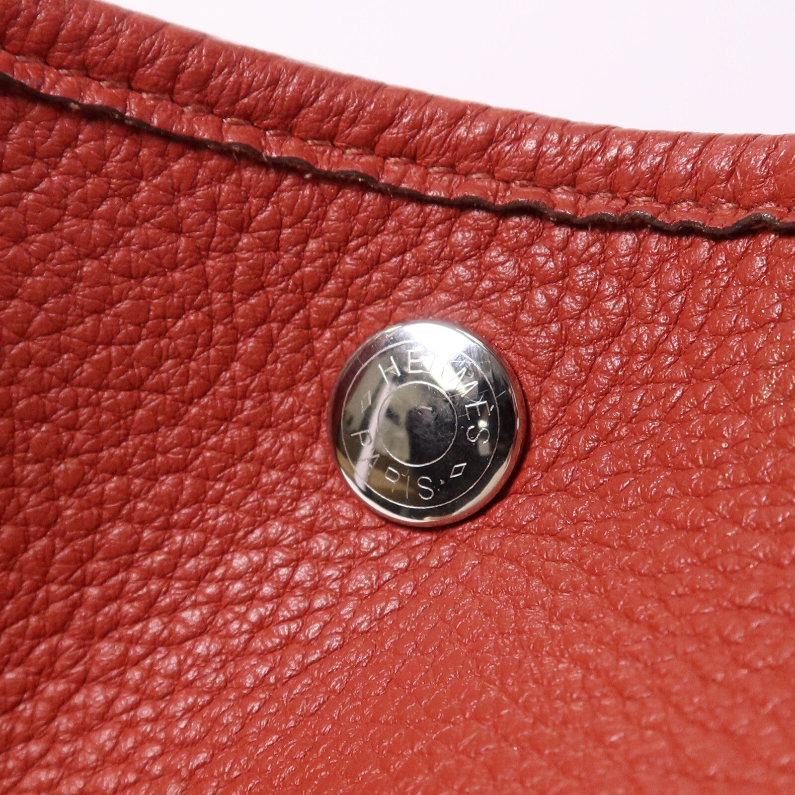 HERMES 【激減優惠】Negonda皮革Garden Party PM銀扣手挽袋Potiron