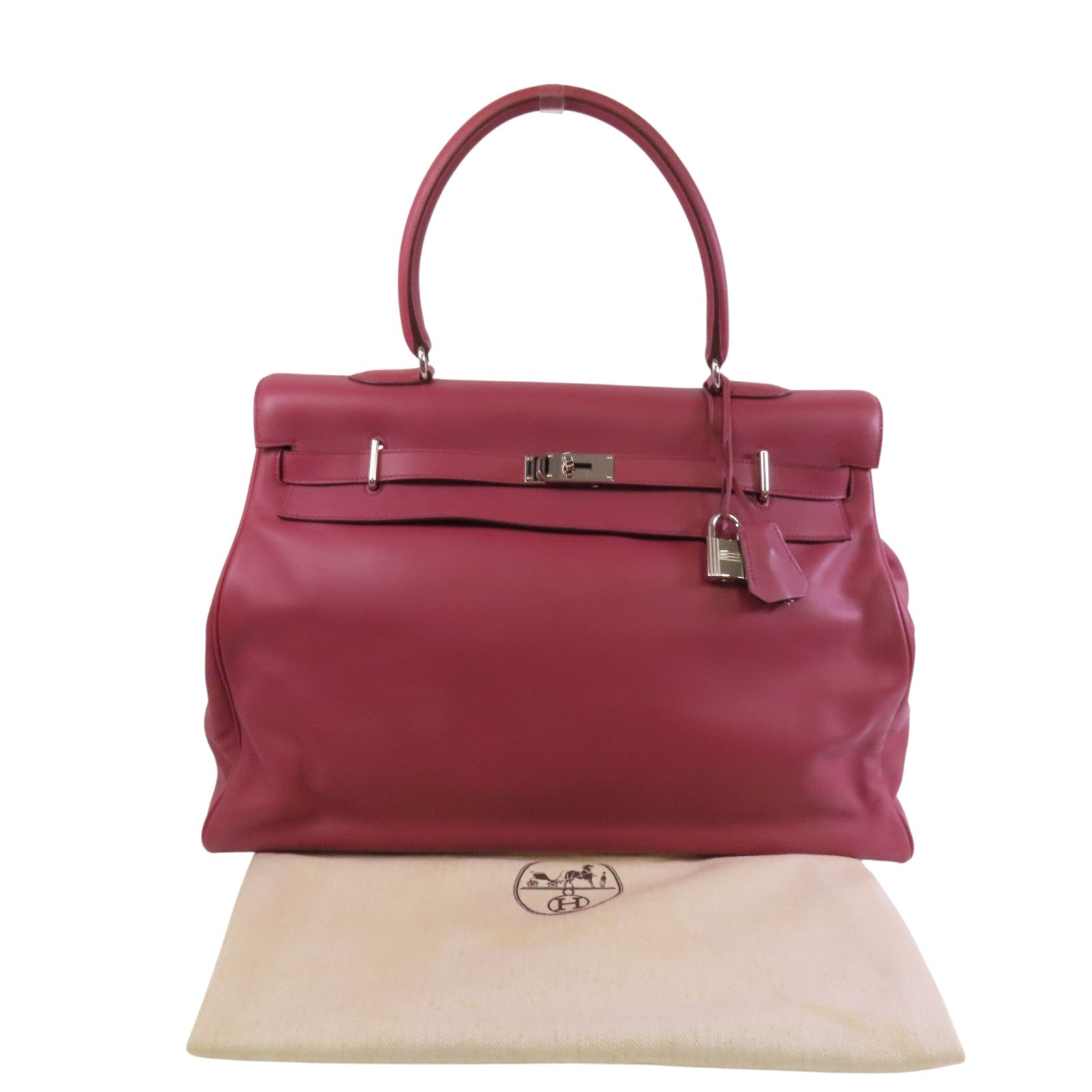 HERMES Swift皮革Kelly Relax 50銀扣肩背袋