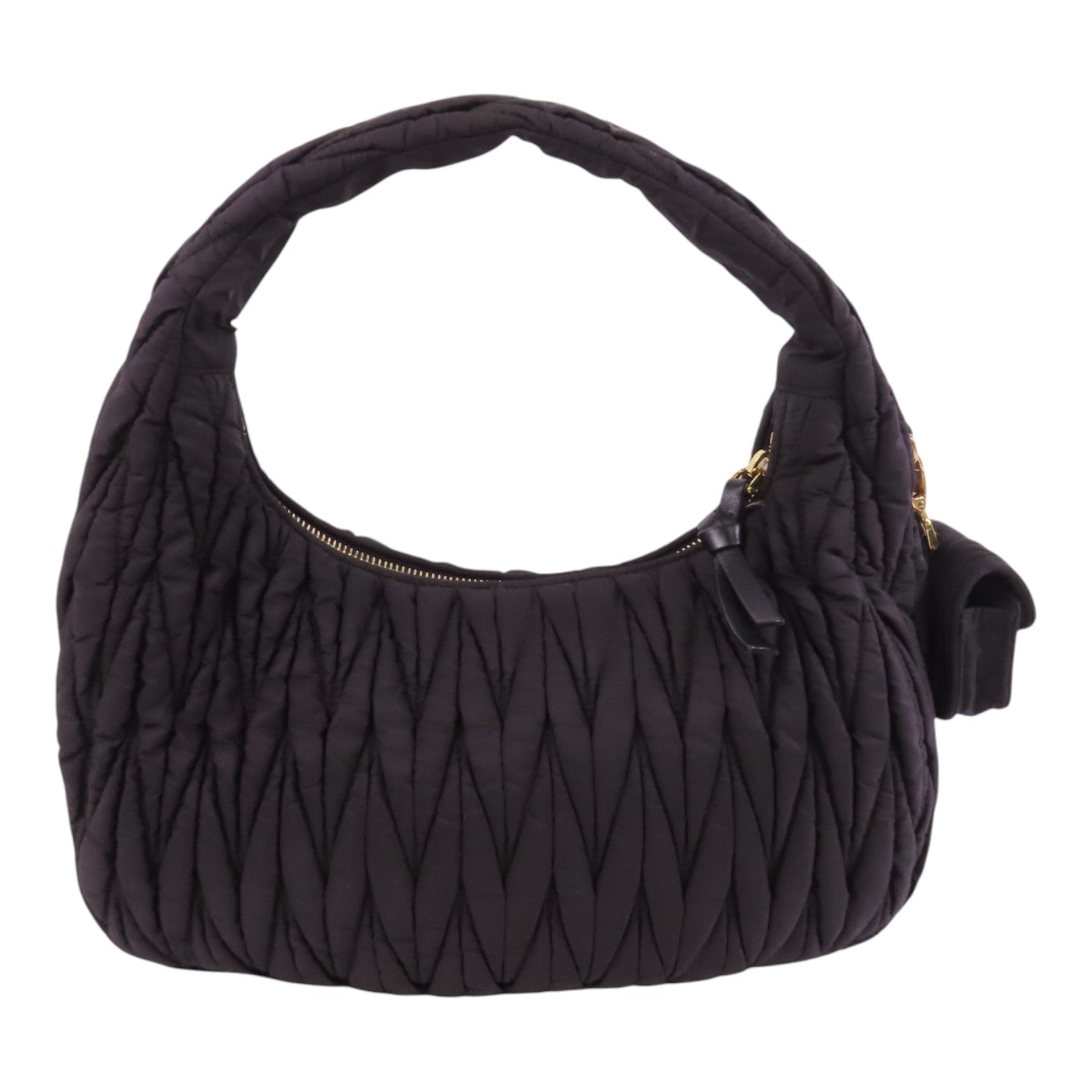 Miu Miu 尼龍Wander Matelasse金扣肩背袋