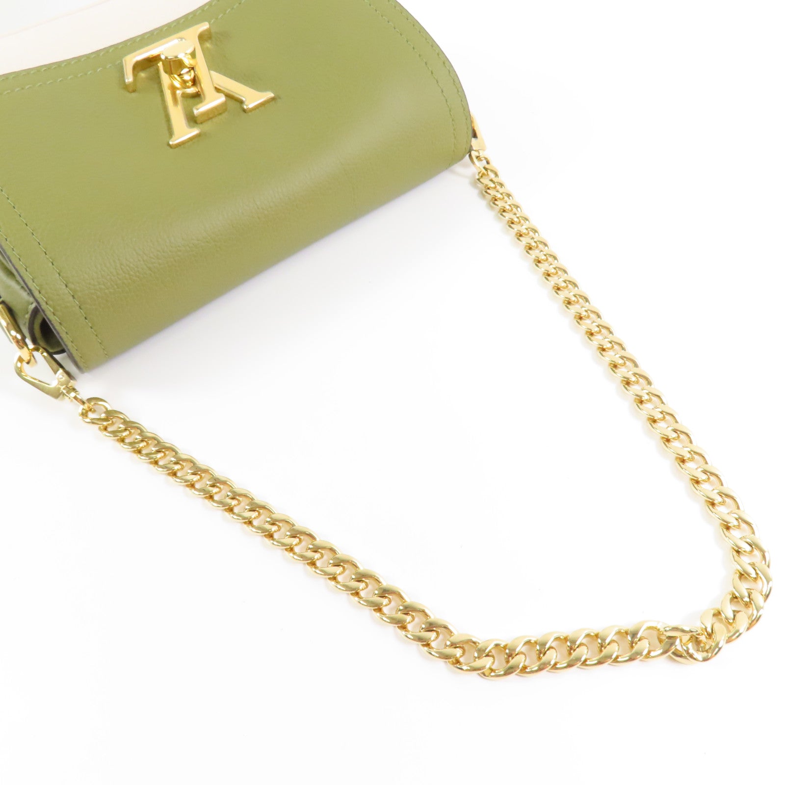 LOUIS VUITTON 牛皮皮革LockMe Tender金扣手挽肩背兩用袋