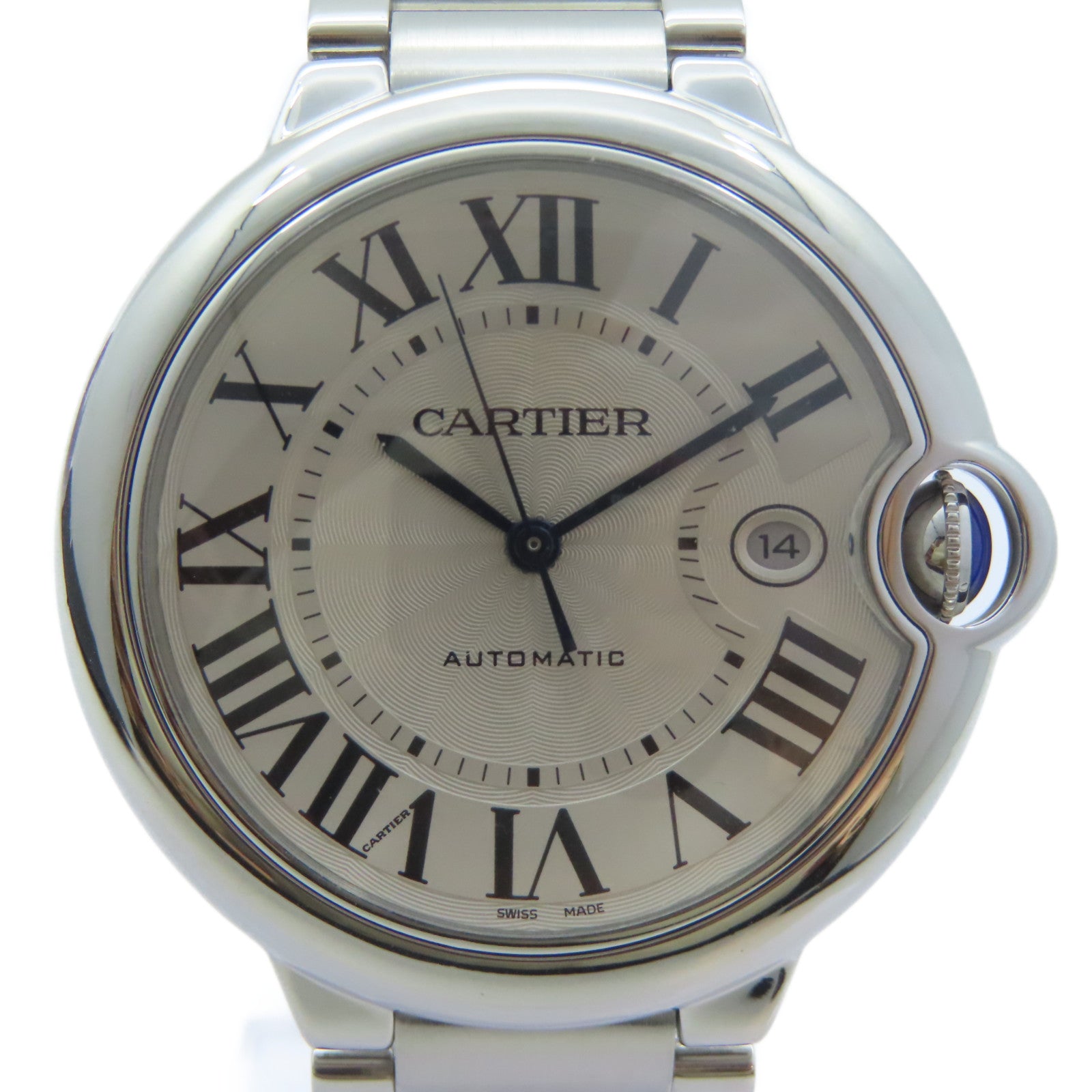 CARTIER Ballon Bleu不鏽鋼手錶自動機芯銀色